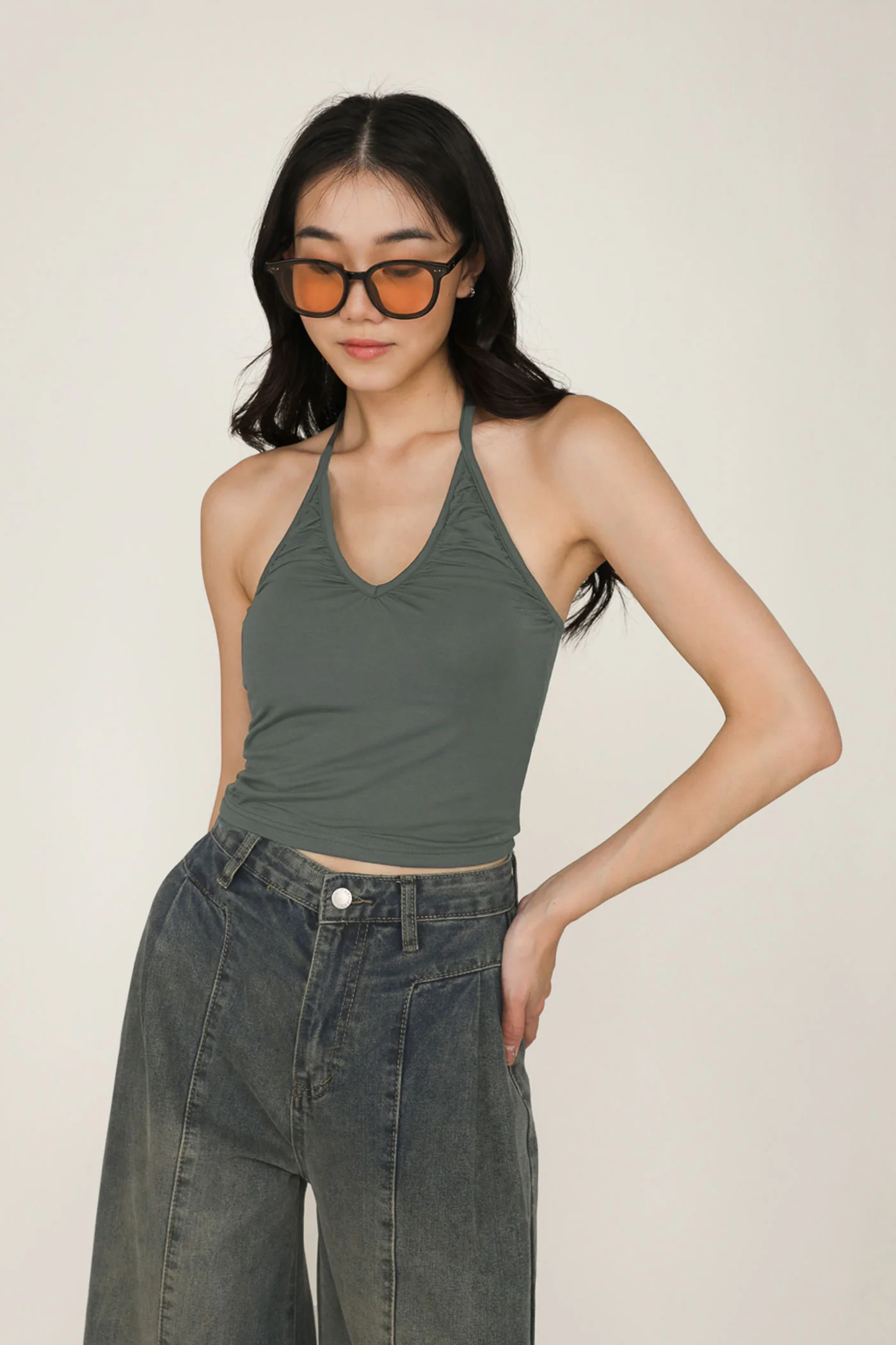 Celestine Ruched Halter Padded Top - Image 19