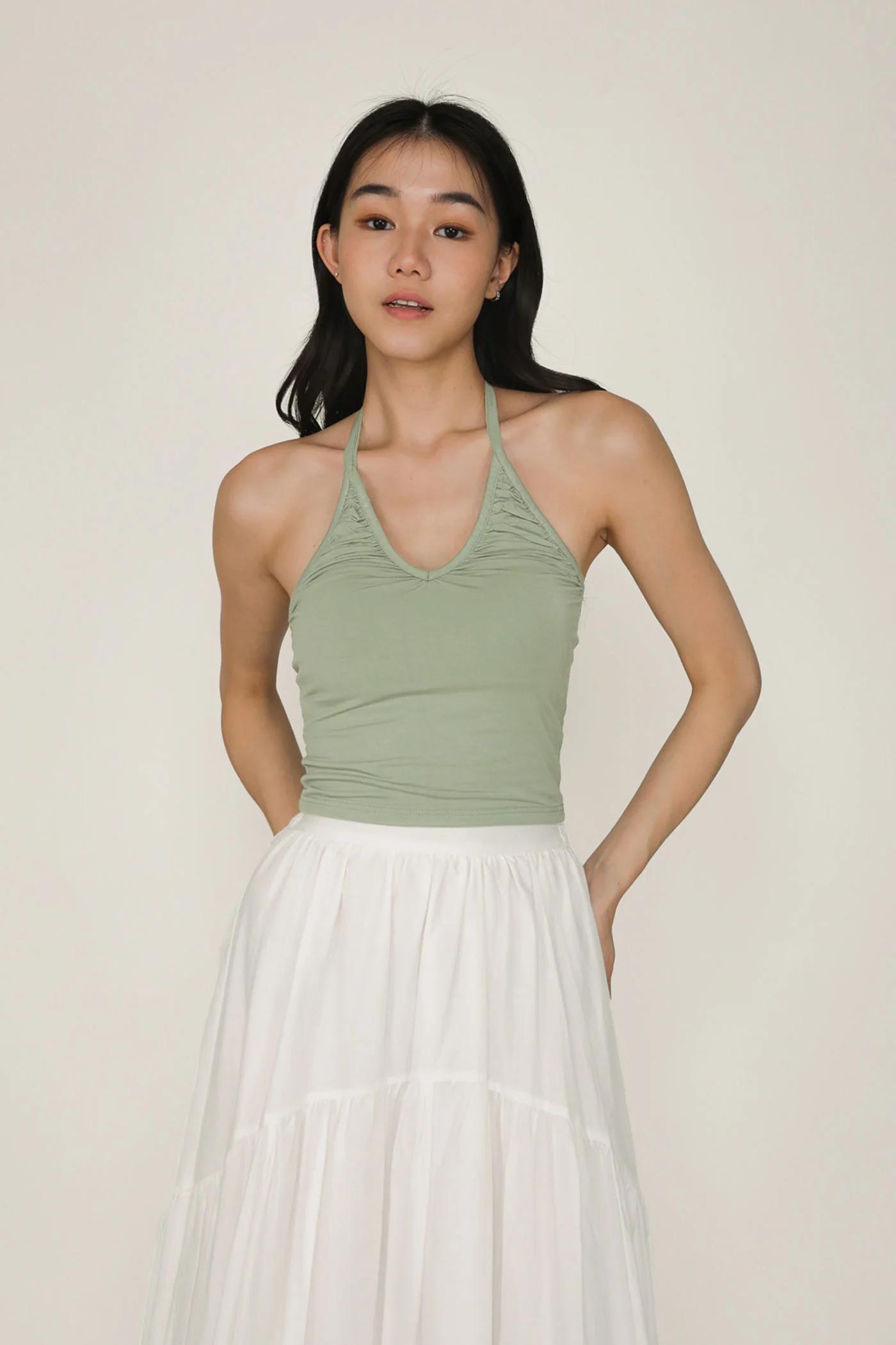 Celestine Ruched Halter Padded Top - Image 22