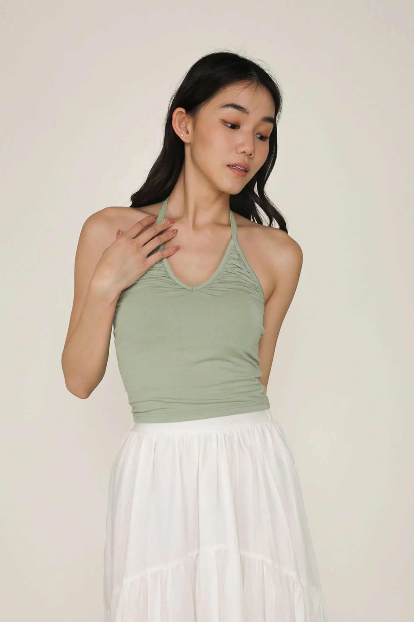 Celestine Ruched Halter Padded Top - Image 26