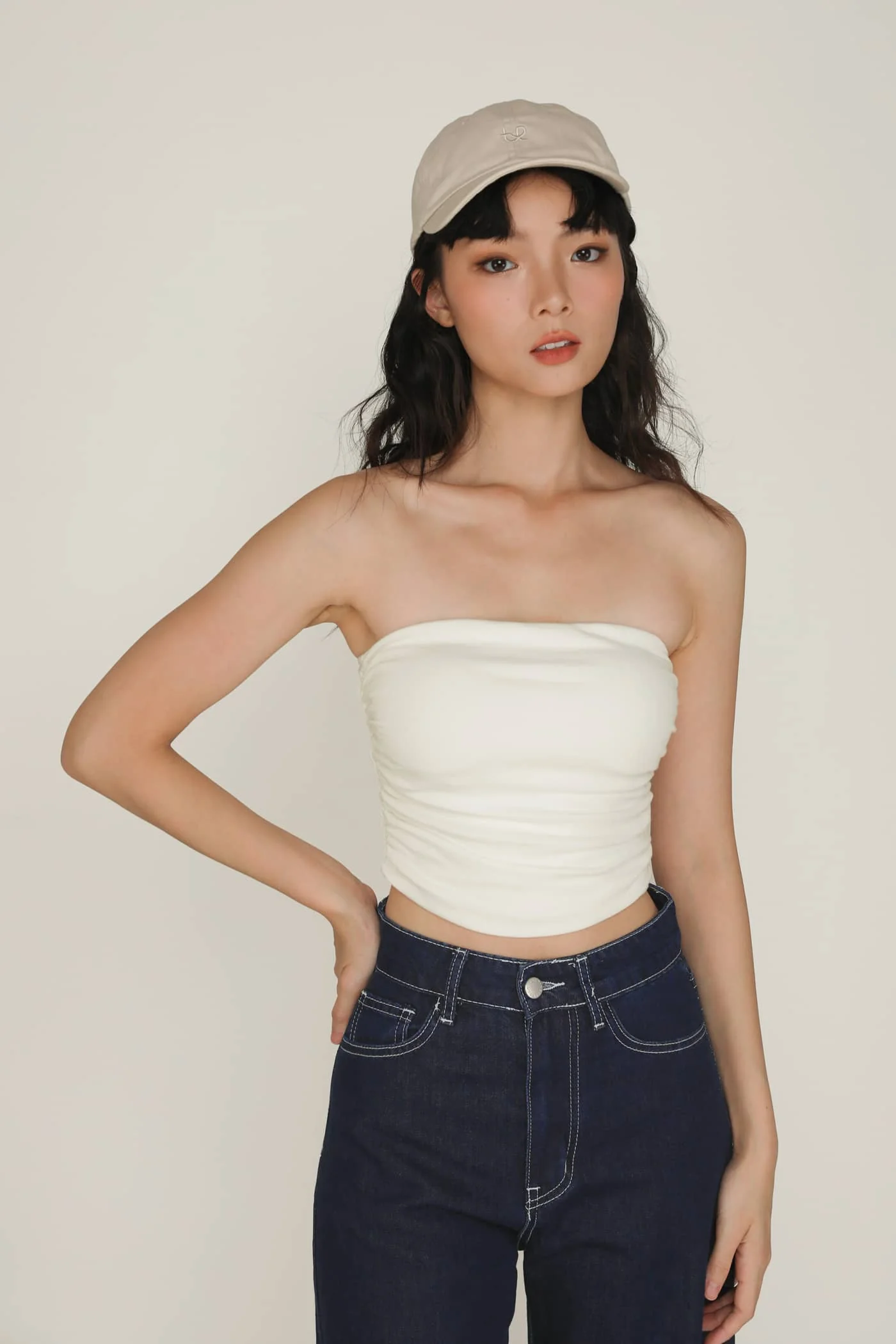 Chelle Ruched Tube Padded Top - Image 10
