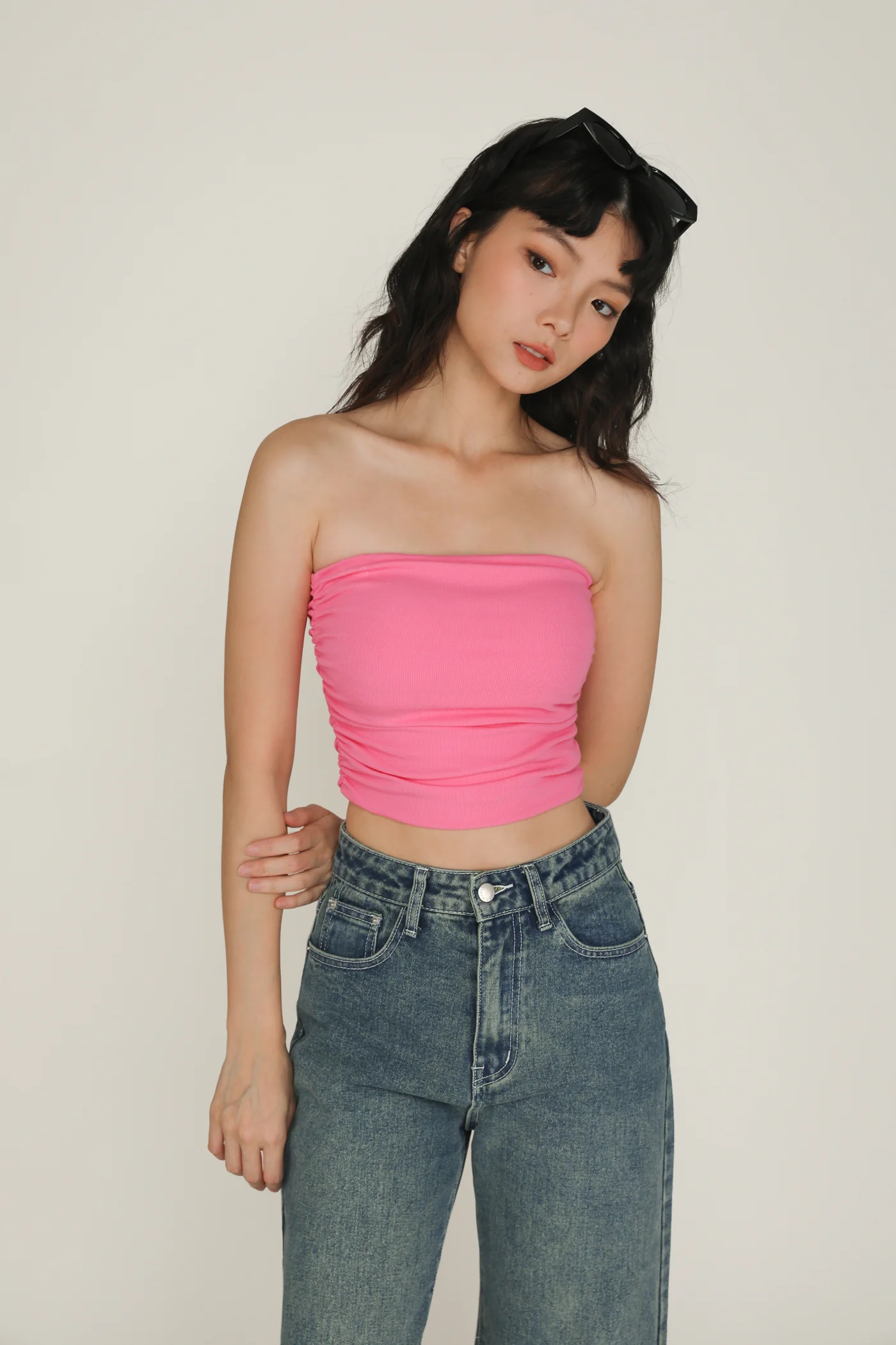 Chelle Ruched Tube Padded Top - Image 24
