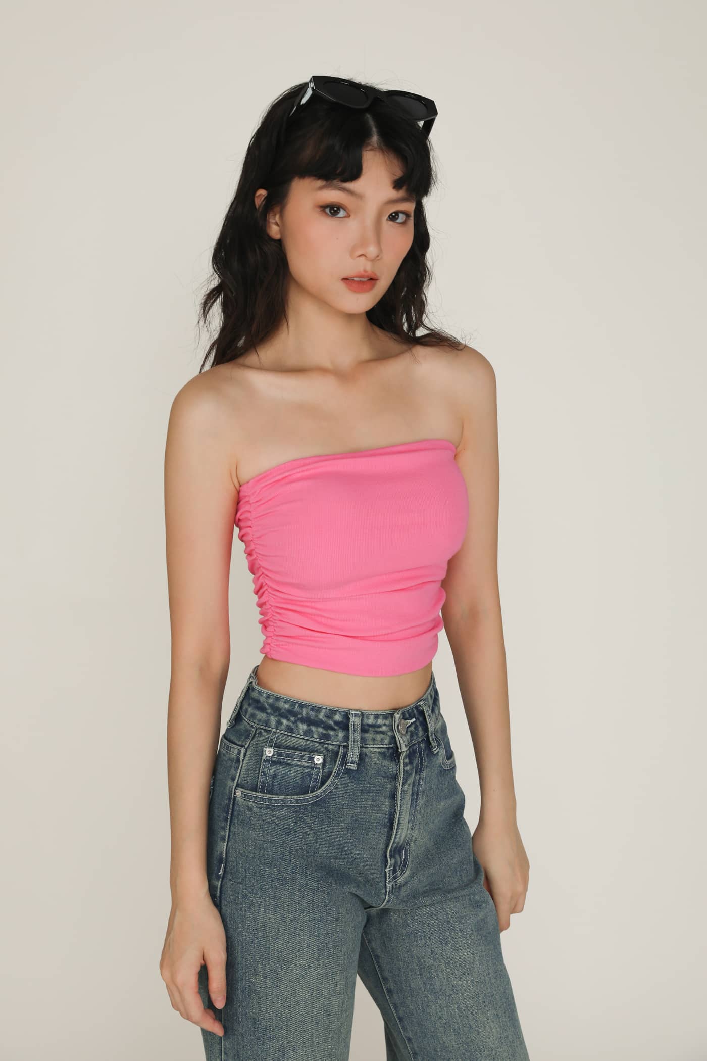 Chelle Ruched Tube Padded Top - Image 26
