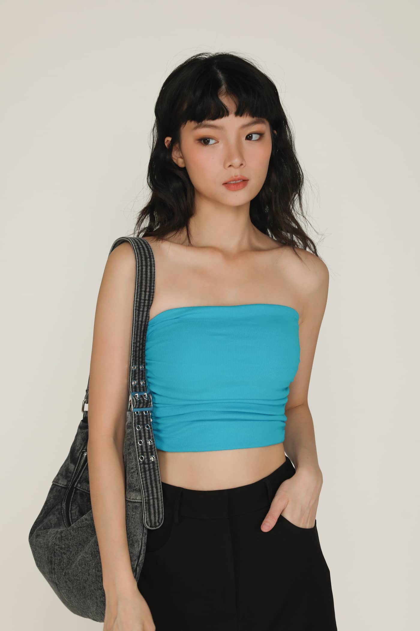 Chelle Ruched Tube Padded Top - Image 29