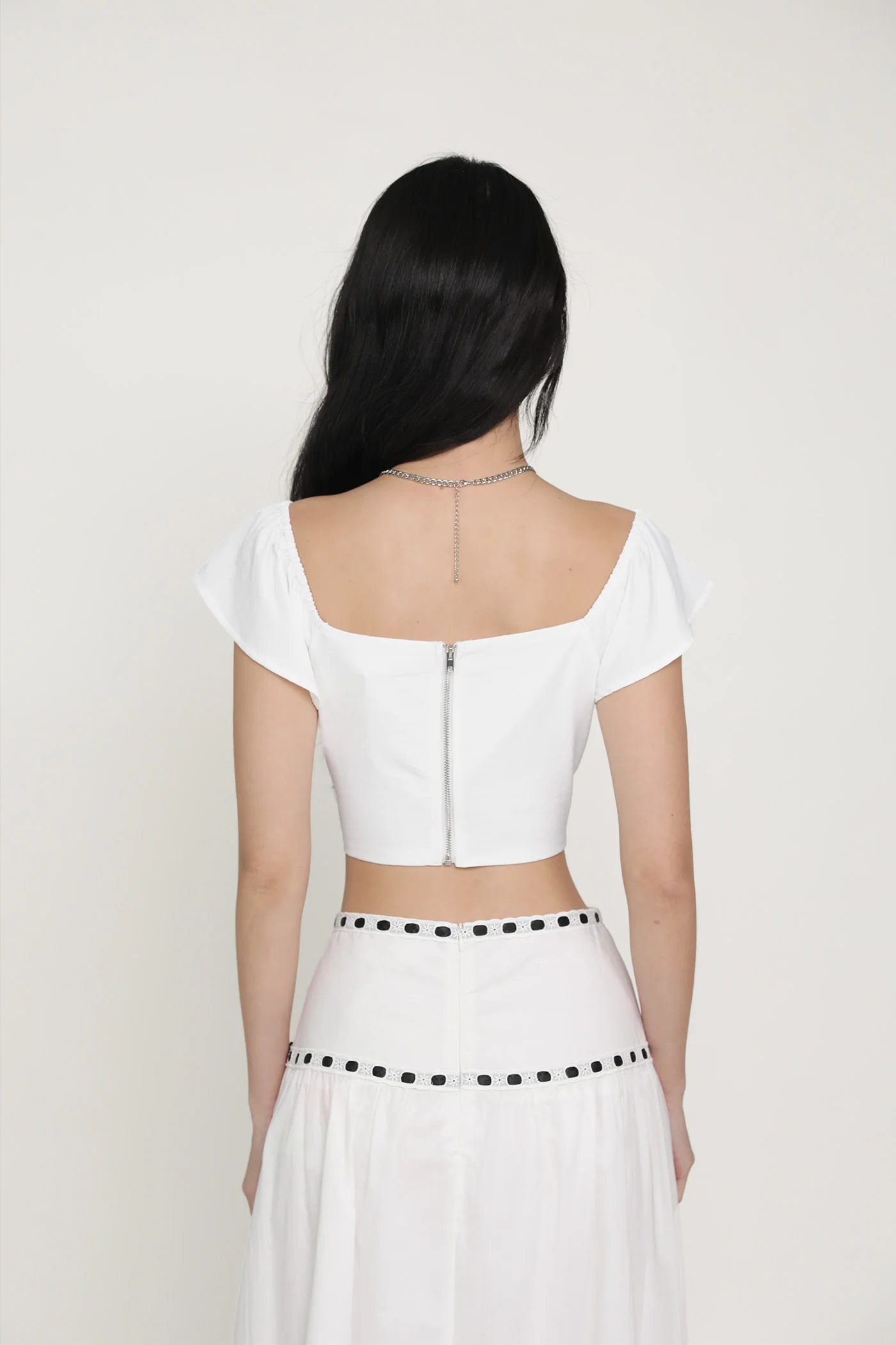 Chelsey Flutter Sleeve Crop Top - Image 14
