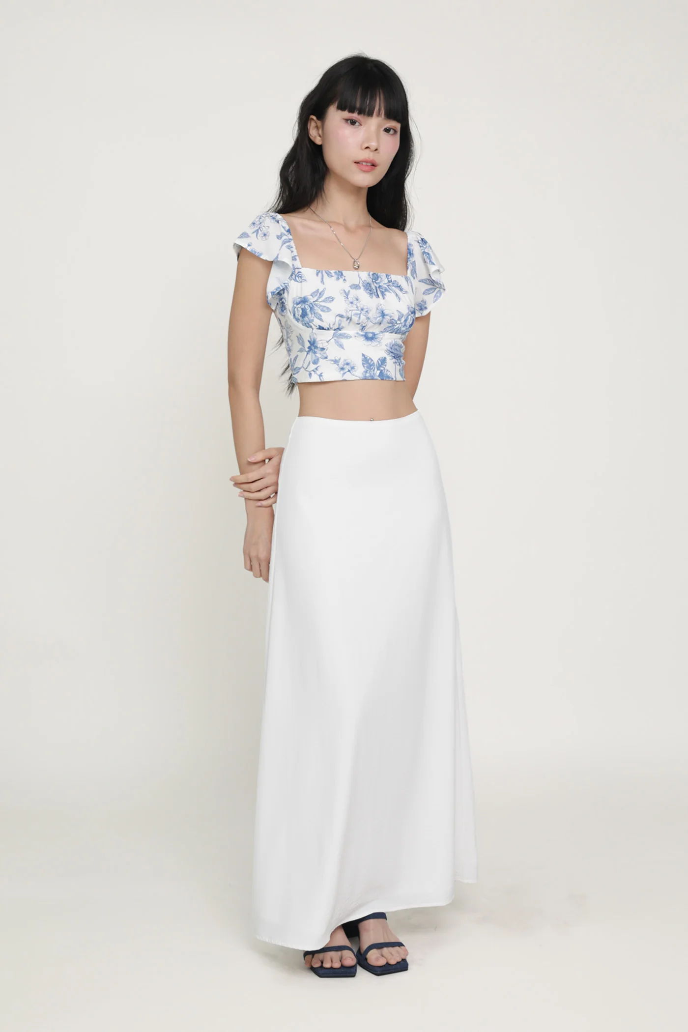 Chelsey Flutter Sleeve Crop Top - Image 28