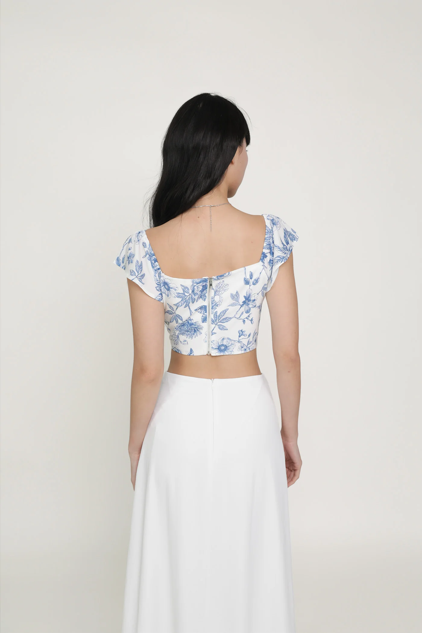 Chelsey Flutter Sleeve Crop Top - Image 29