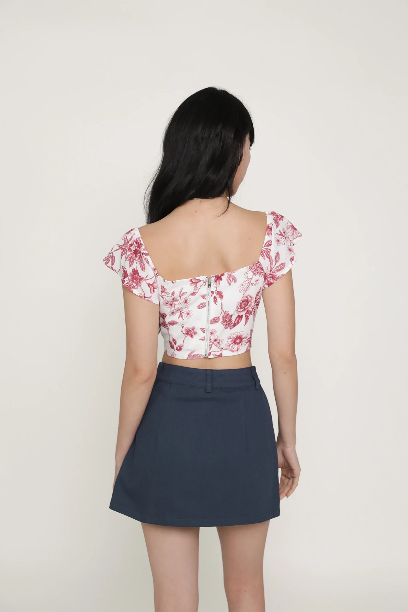 Chelsey Flutter Sleeve Crop Top - Image 36