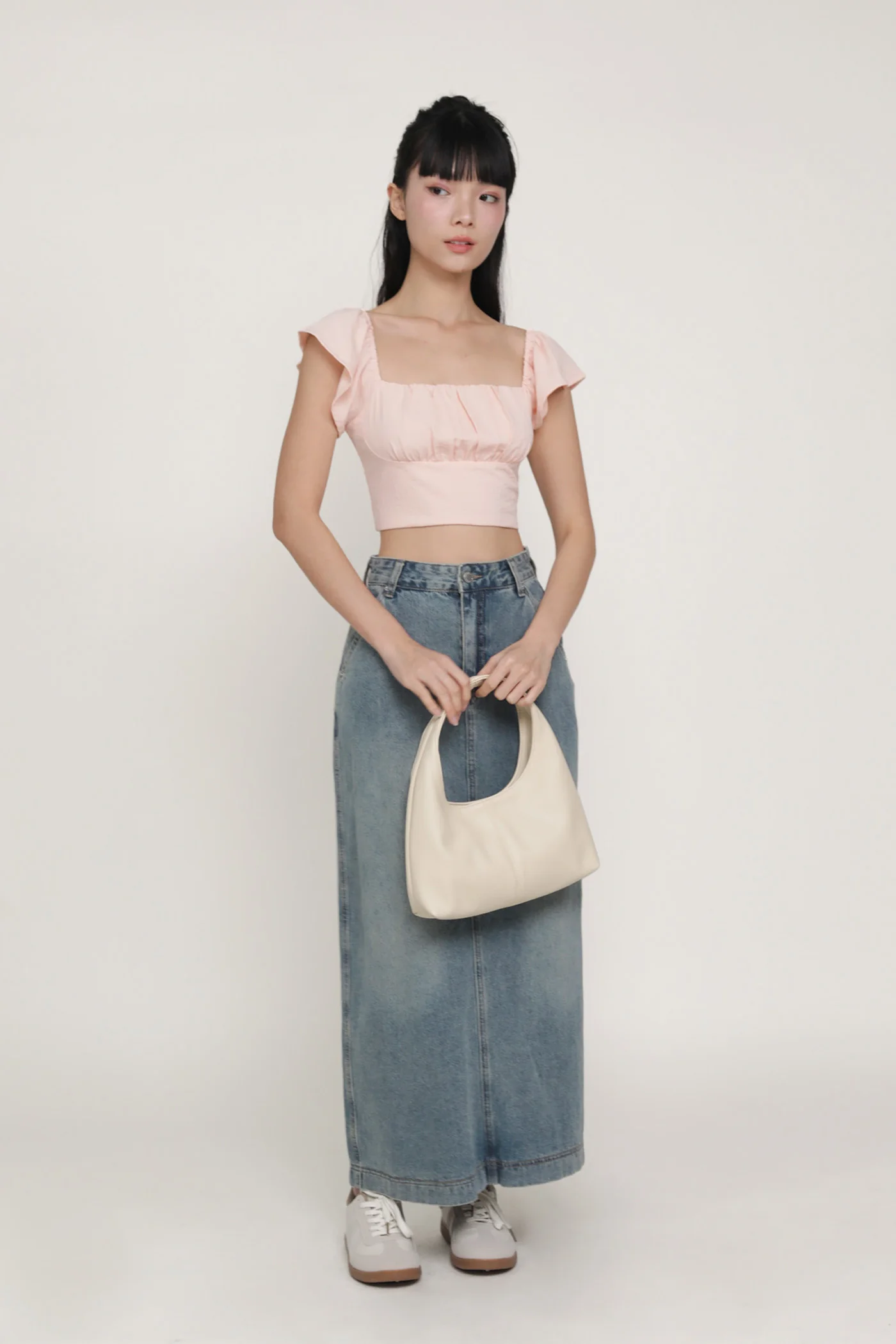 Chelsey Flutter Sleeve Crop Top - Image 5