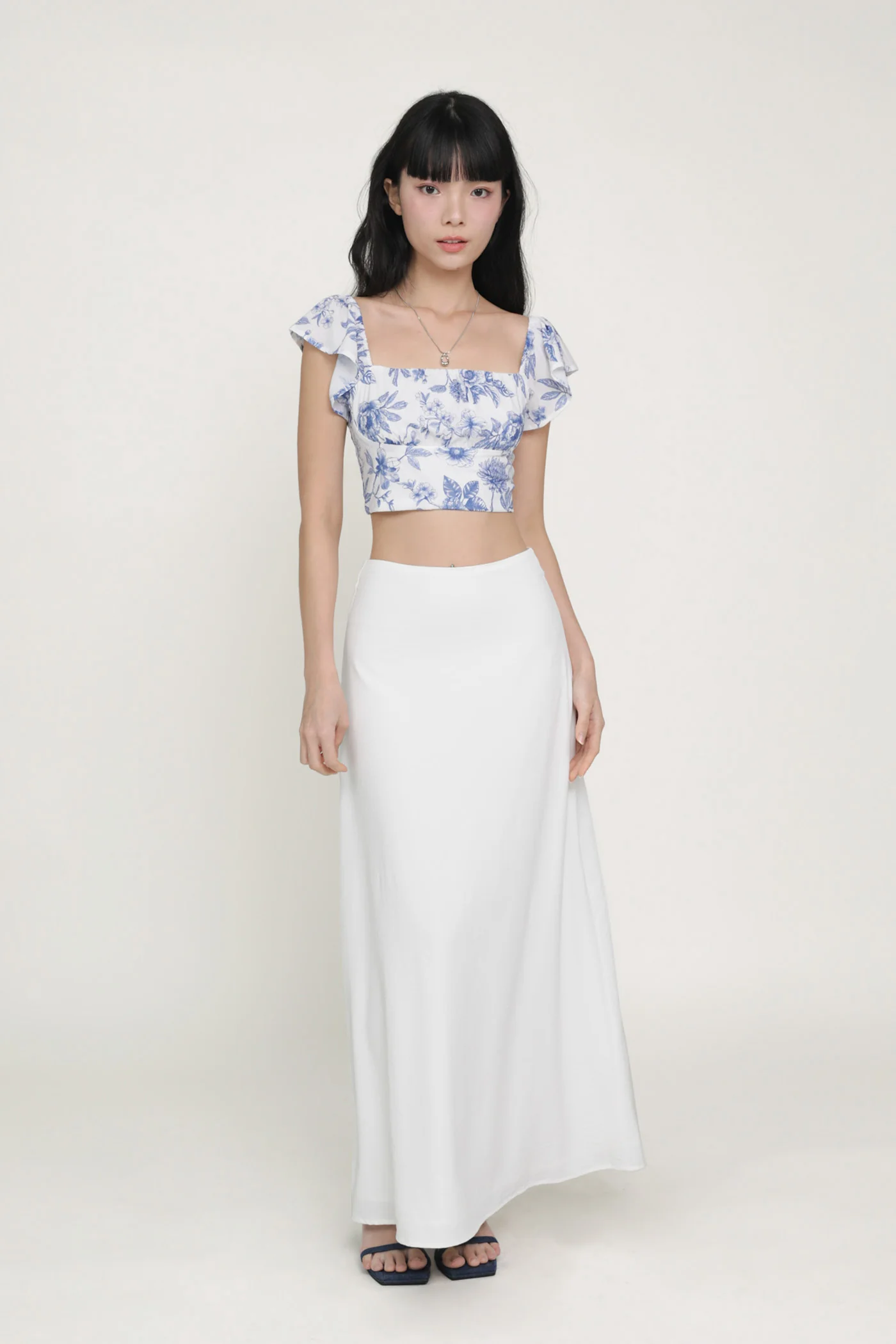 Chelsey Flutter Sleeve Crop Top - Image 8