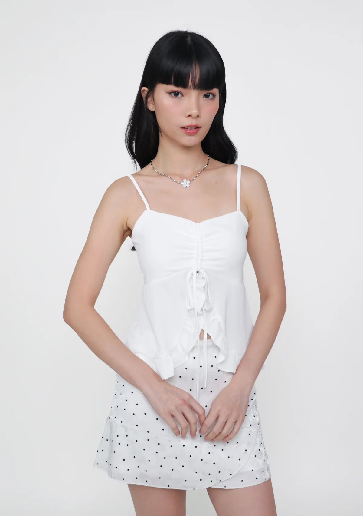 Cherise Ruched Tie Front Padded Top - Image 4