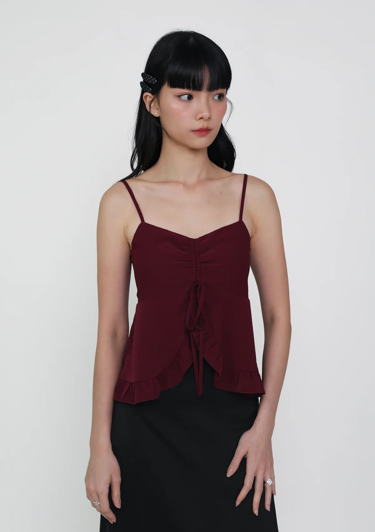 Cherise Ruched Tie Front Padded Top - Image 7