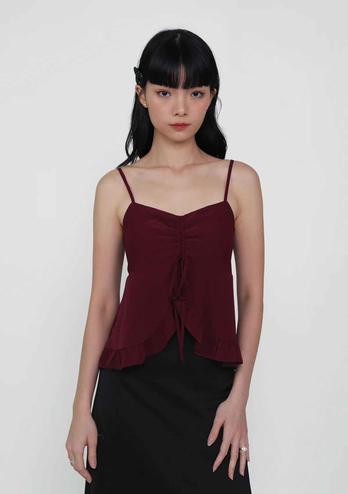 Cherise Ruched Tie Front Padded Top - Image 8