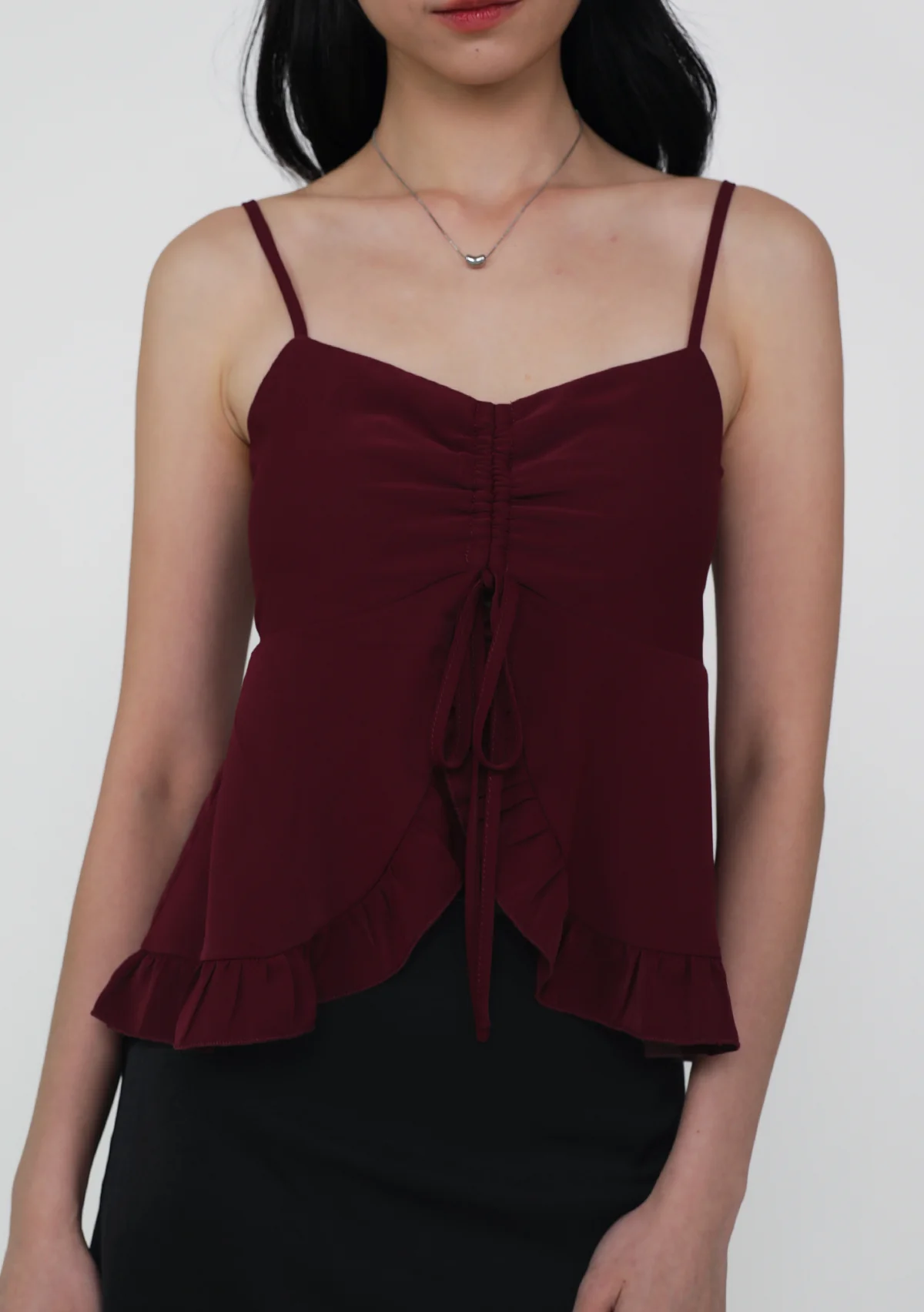 Cherise Ruched Tie Front Padded Top - Image 9