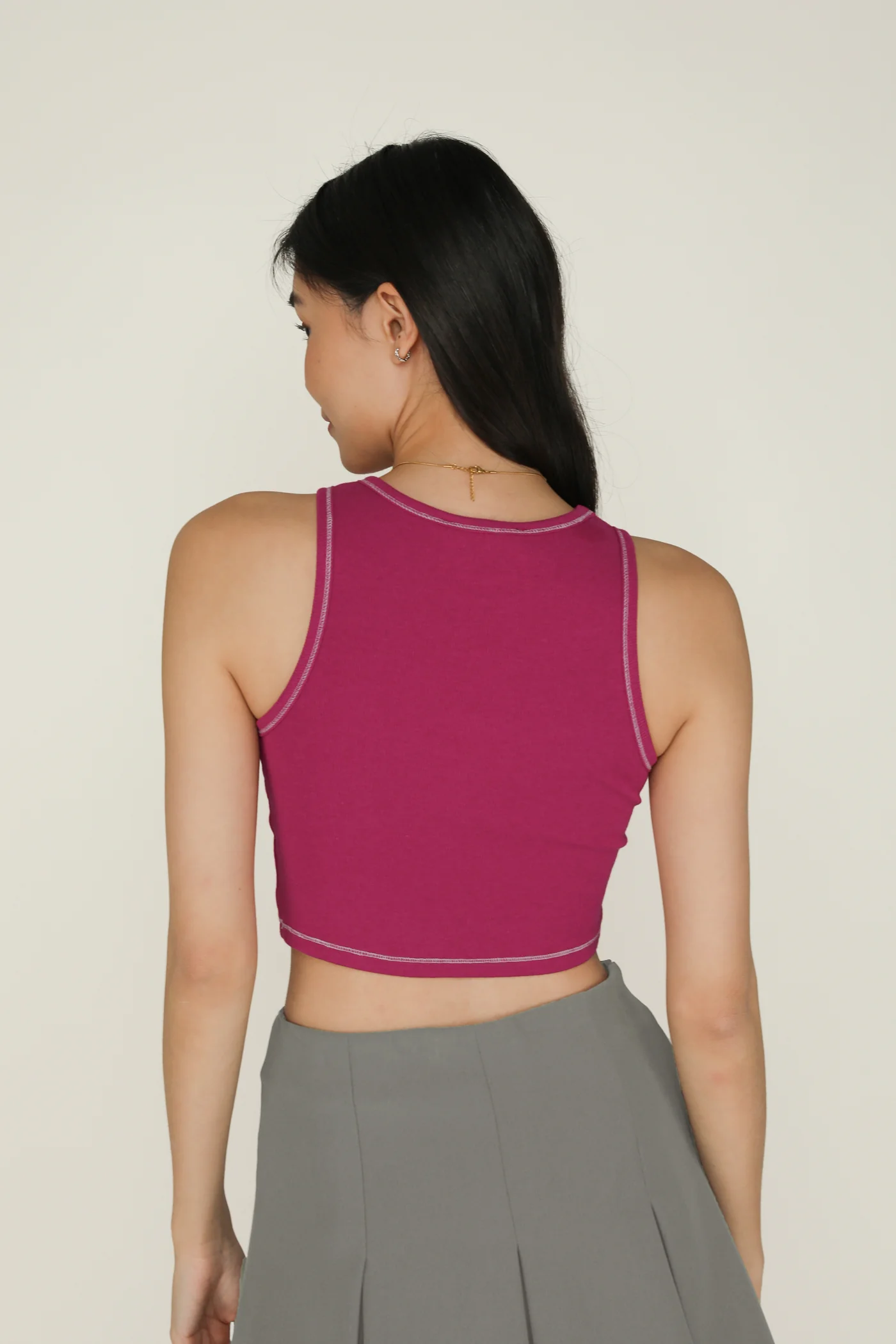 Cherry Contrast Racercut Top - Image 11