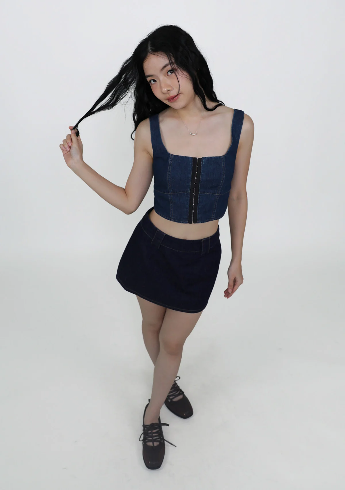 Jona Corset Denim Top - Image 8