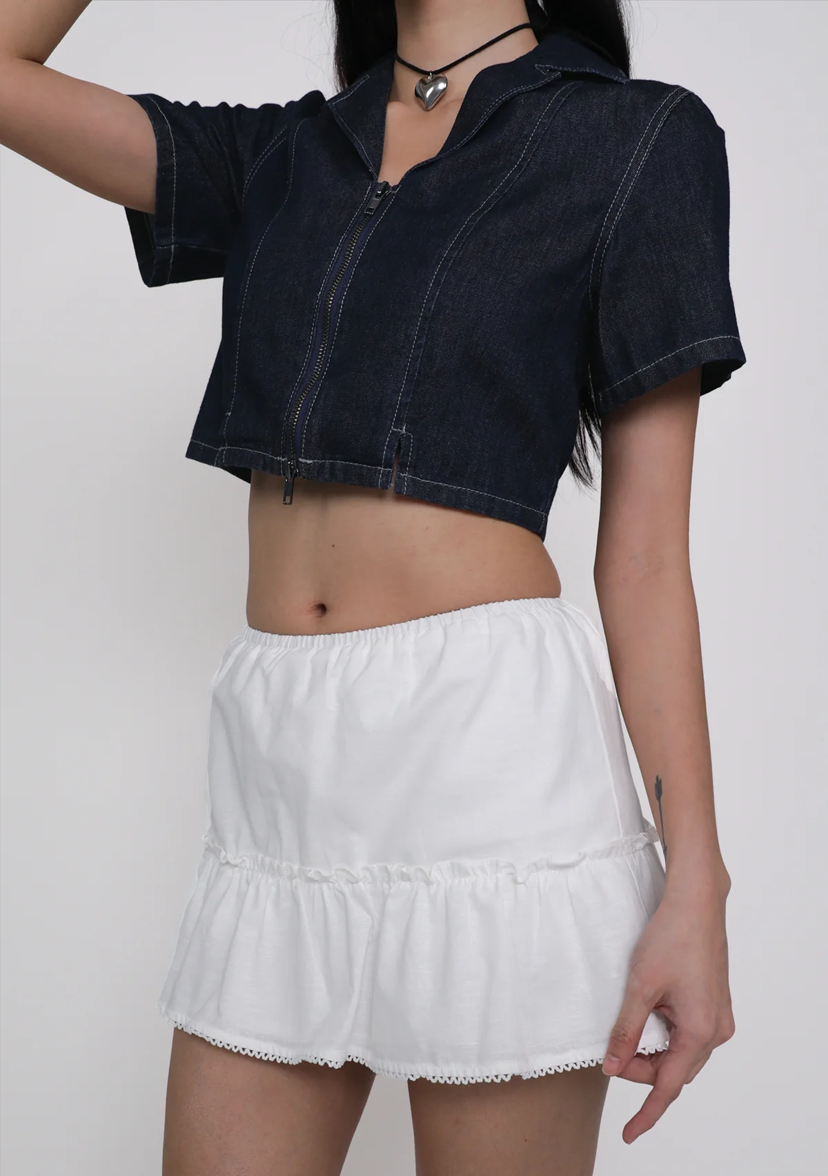 Coco Crochet Hem Tiered Skorts - Image 10