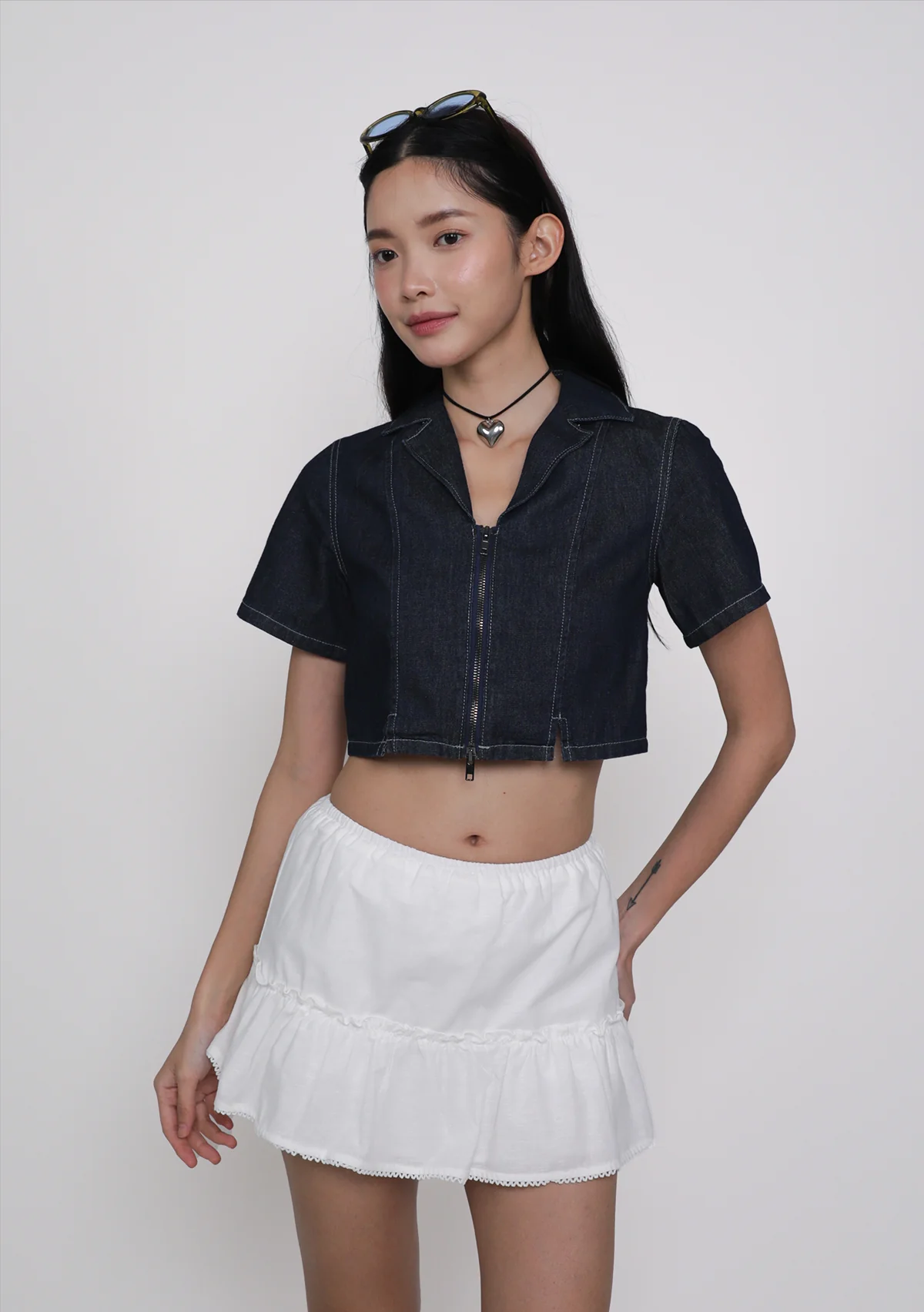 Coco Crochet Hem Tiered Skorts - Image 11