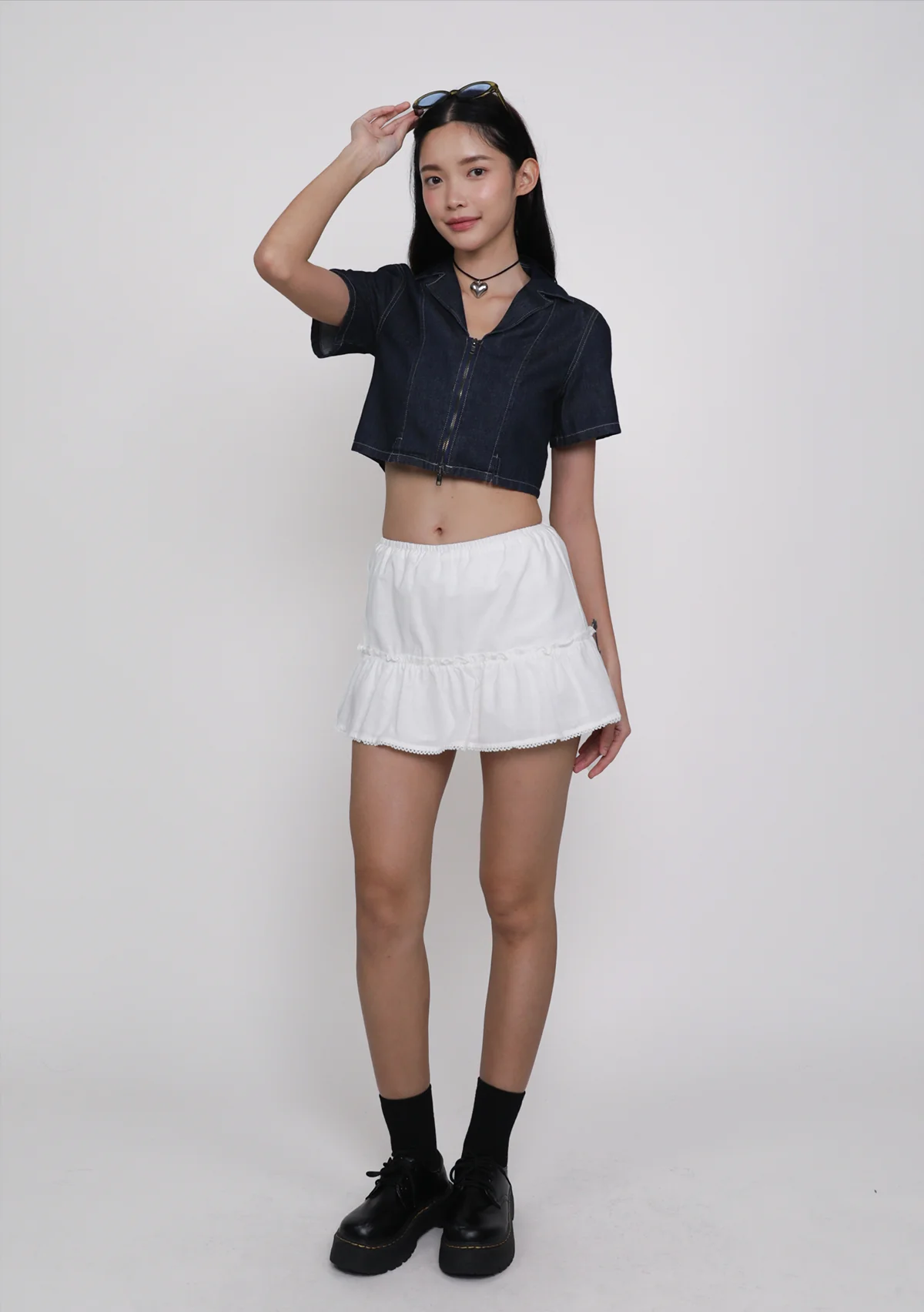 Coco Crochet Hem Tiered Skorts - Image 12