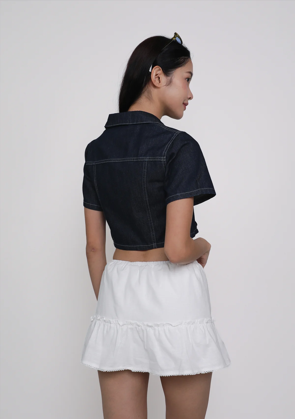 Coco Crochet Hem Tiered Skorts - Image 13