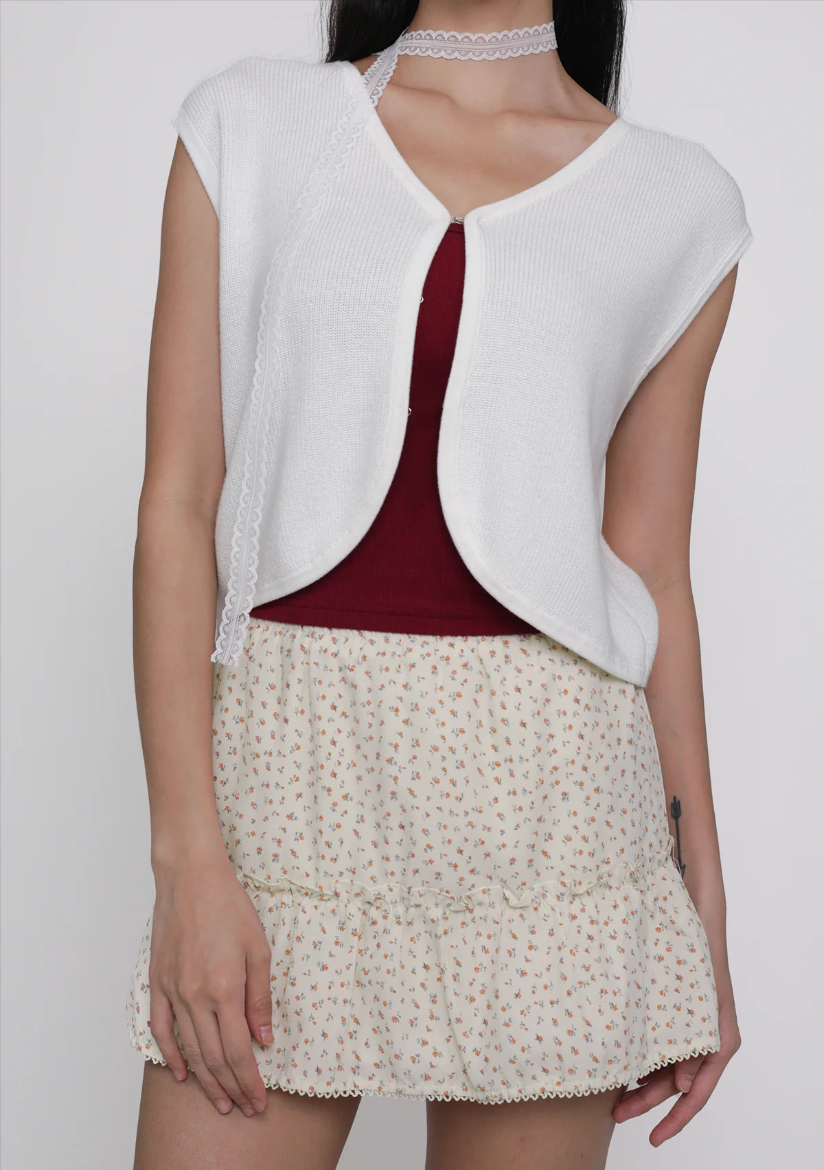 Coco Crochet Hem Tiered Skorts - Image 18