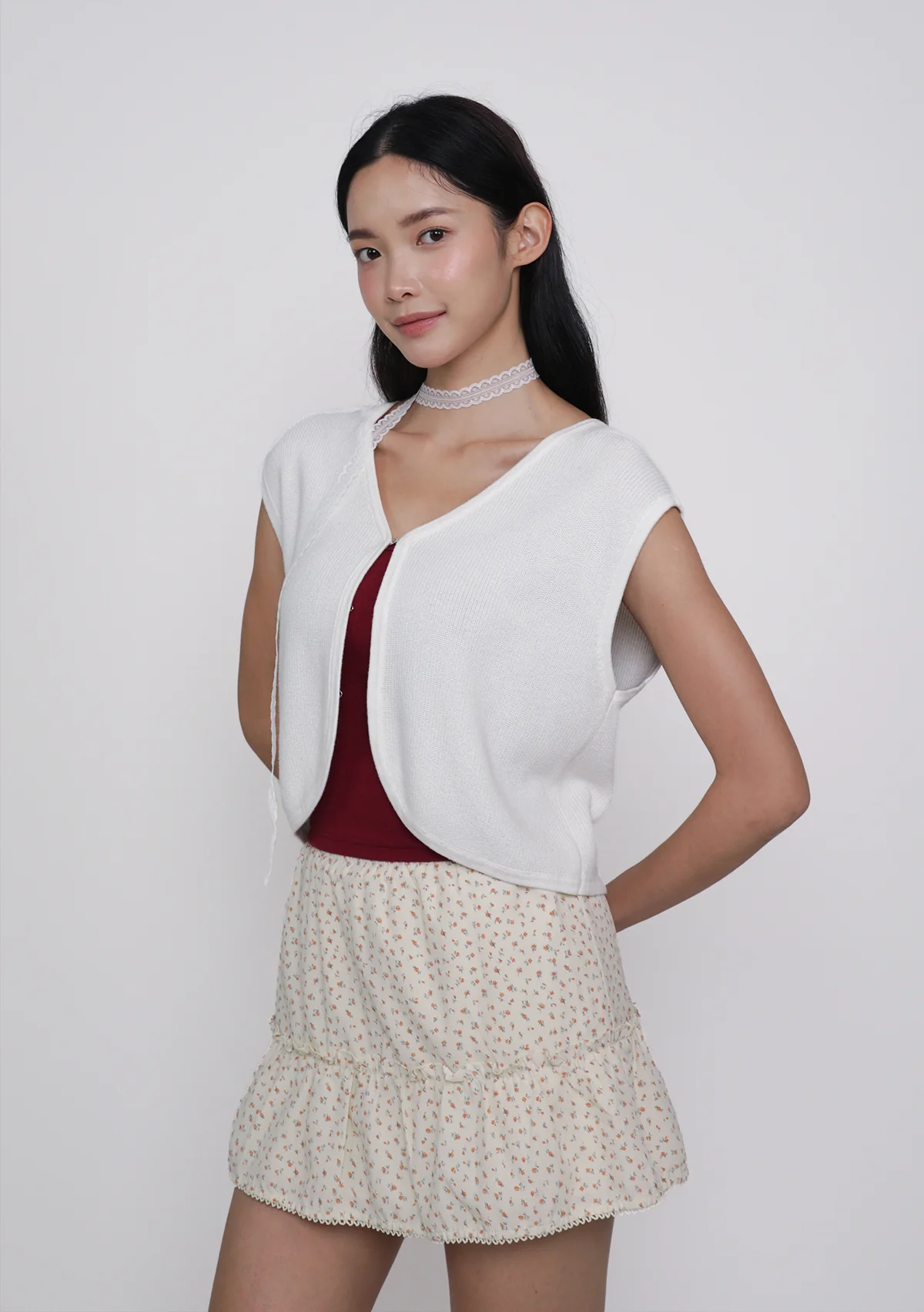 Coco Crochet Hem Tiered Skorts - Image 19