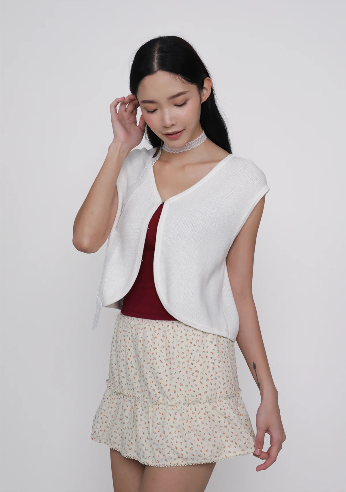 Coco Crochet Hem Tiered Skorts - Image 9