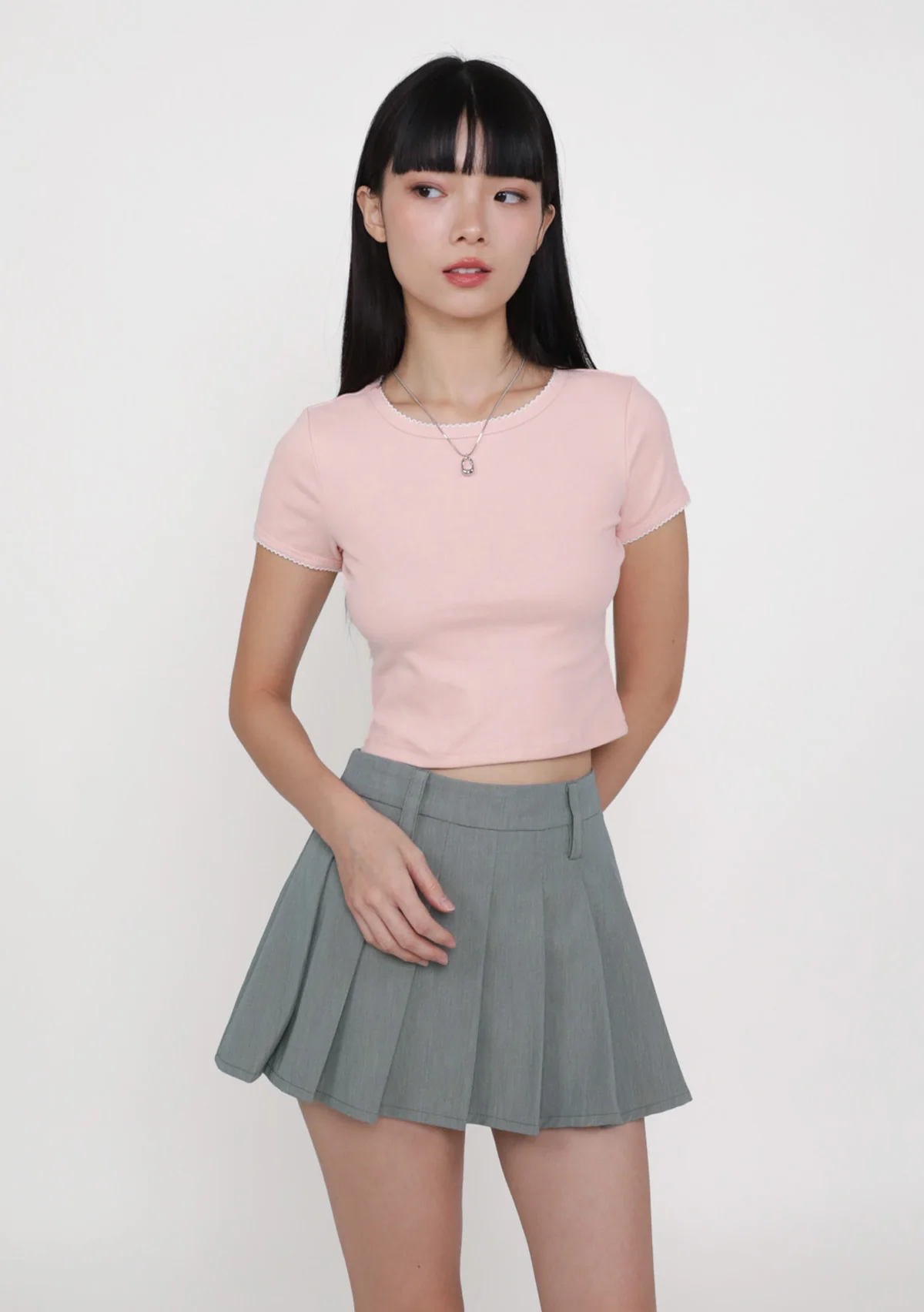 Bloom Crochet Trim Baby Tee - Image 34