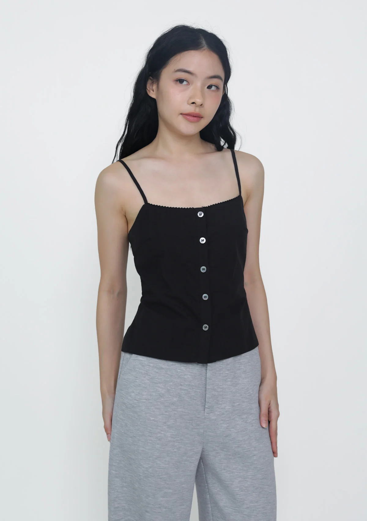 Rumie Crochet Trim Button Top - Image 11