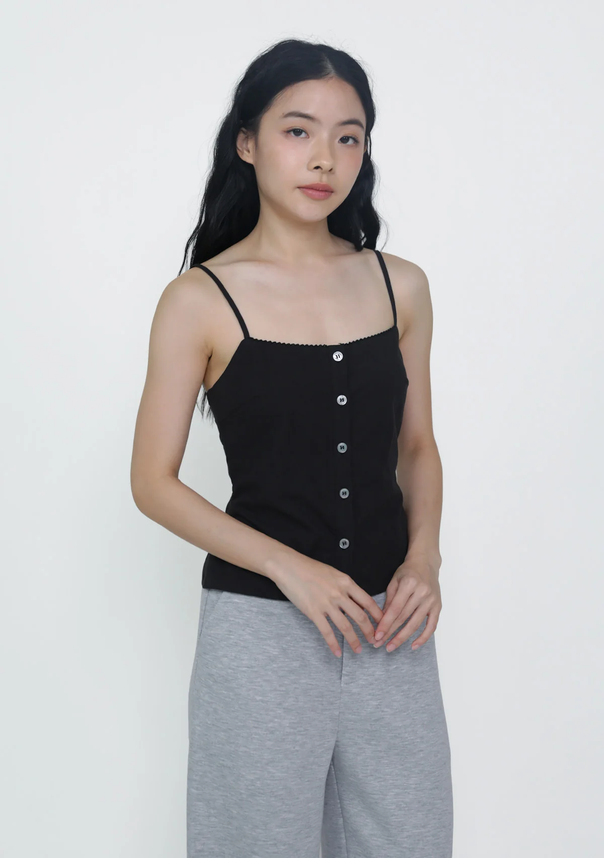 Rumie Crochet Trim Button Top - Image 12