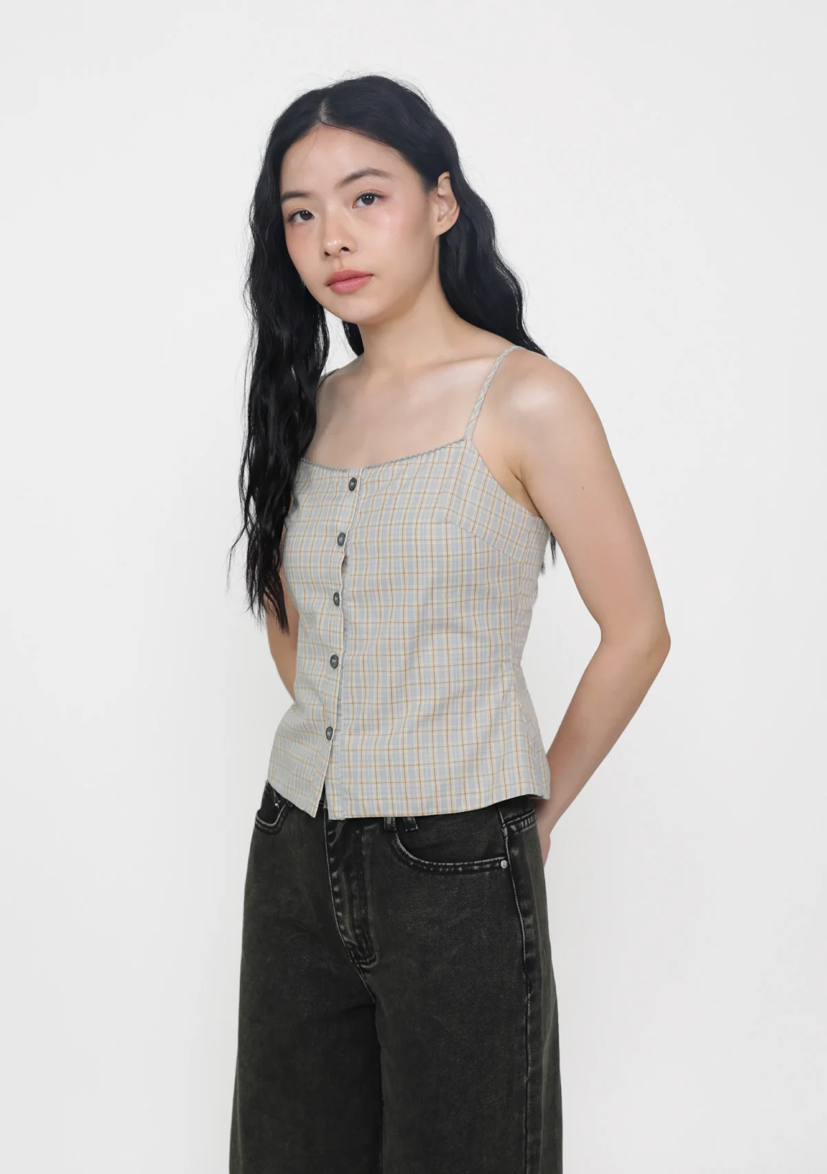 Rumie Crochet Trim Button Top - Image 15
