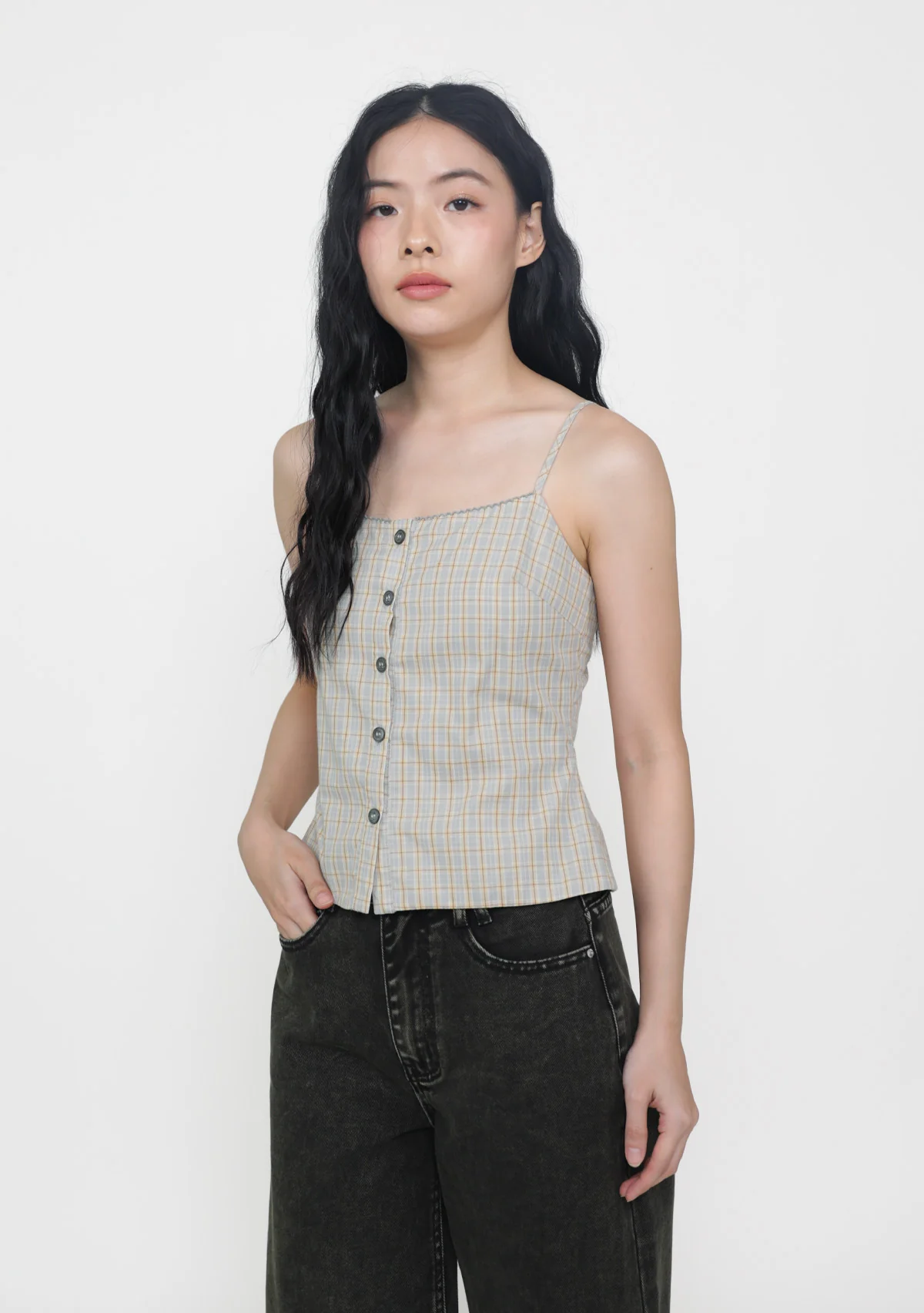 Rumie Crochet Trim Button Top - Image 16