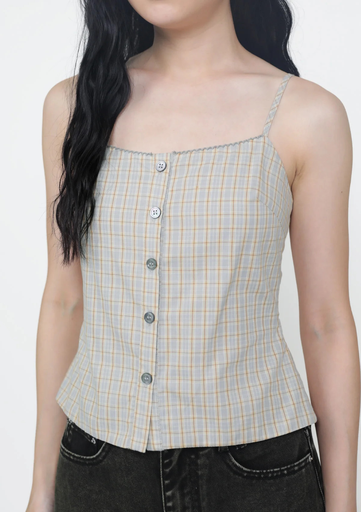 Rumie Crochet Trim Button Top - Image 17
