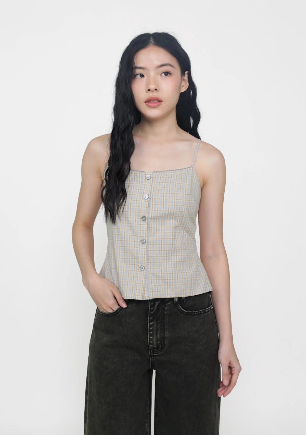 Rumie Crochet Trim Button Top - Image 18