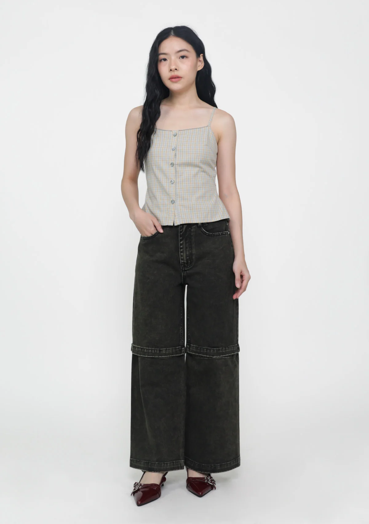 Rumie Crochet Trim Button Top - Image 19