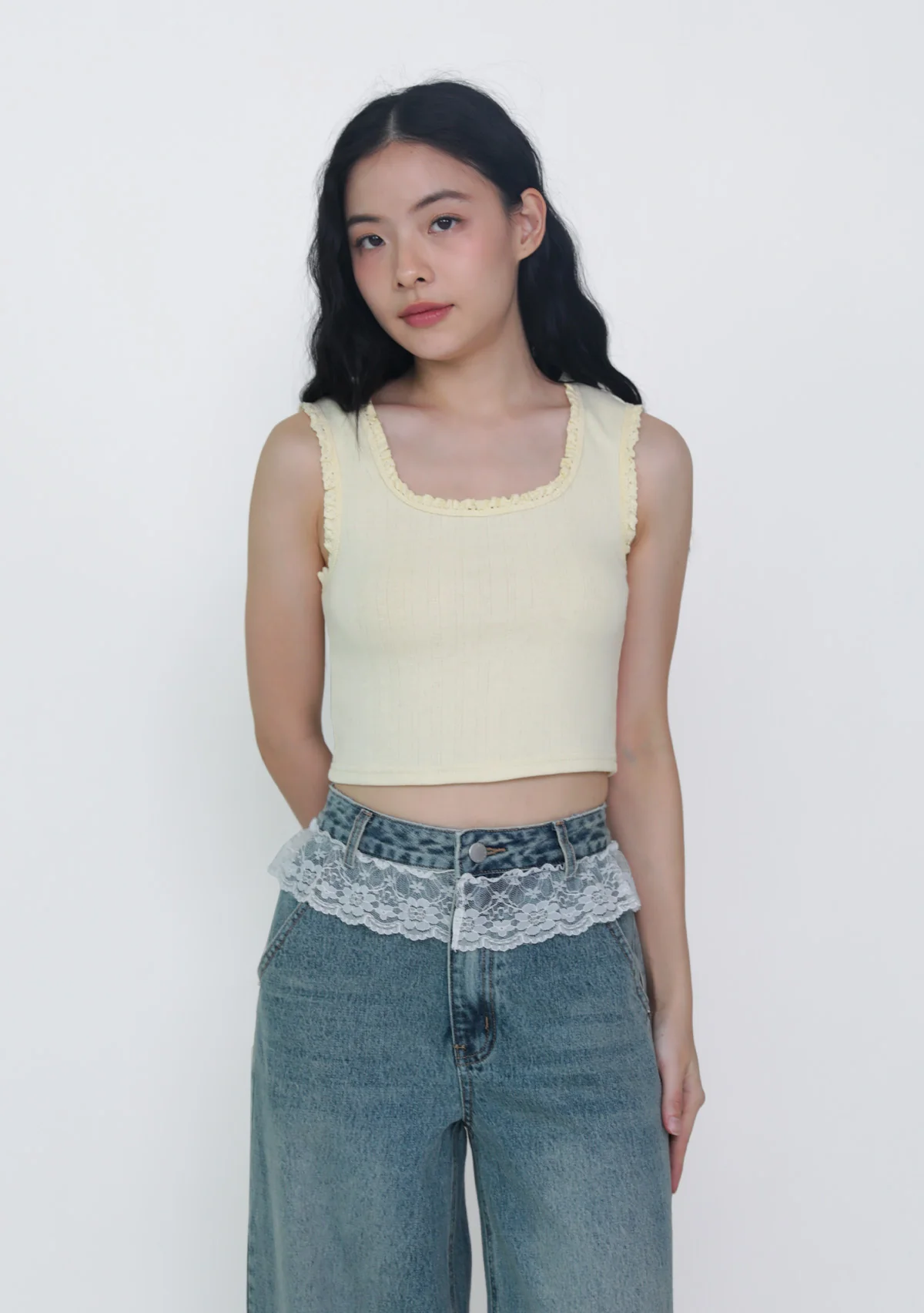 Lola Crochet Trim Top - Image 2