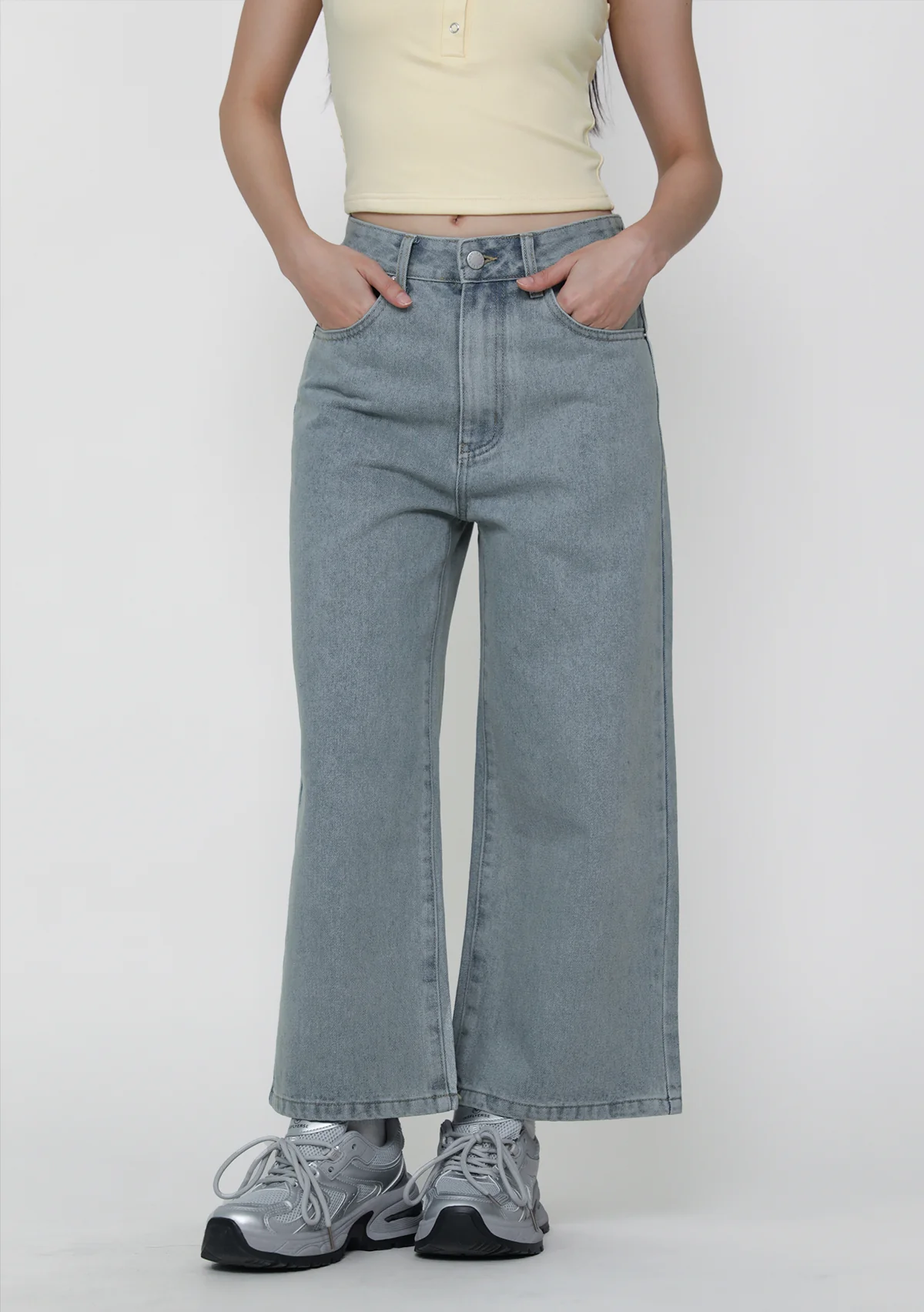 Mono Crop Denim Jeans - Image 2