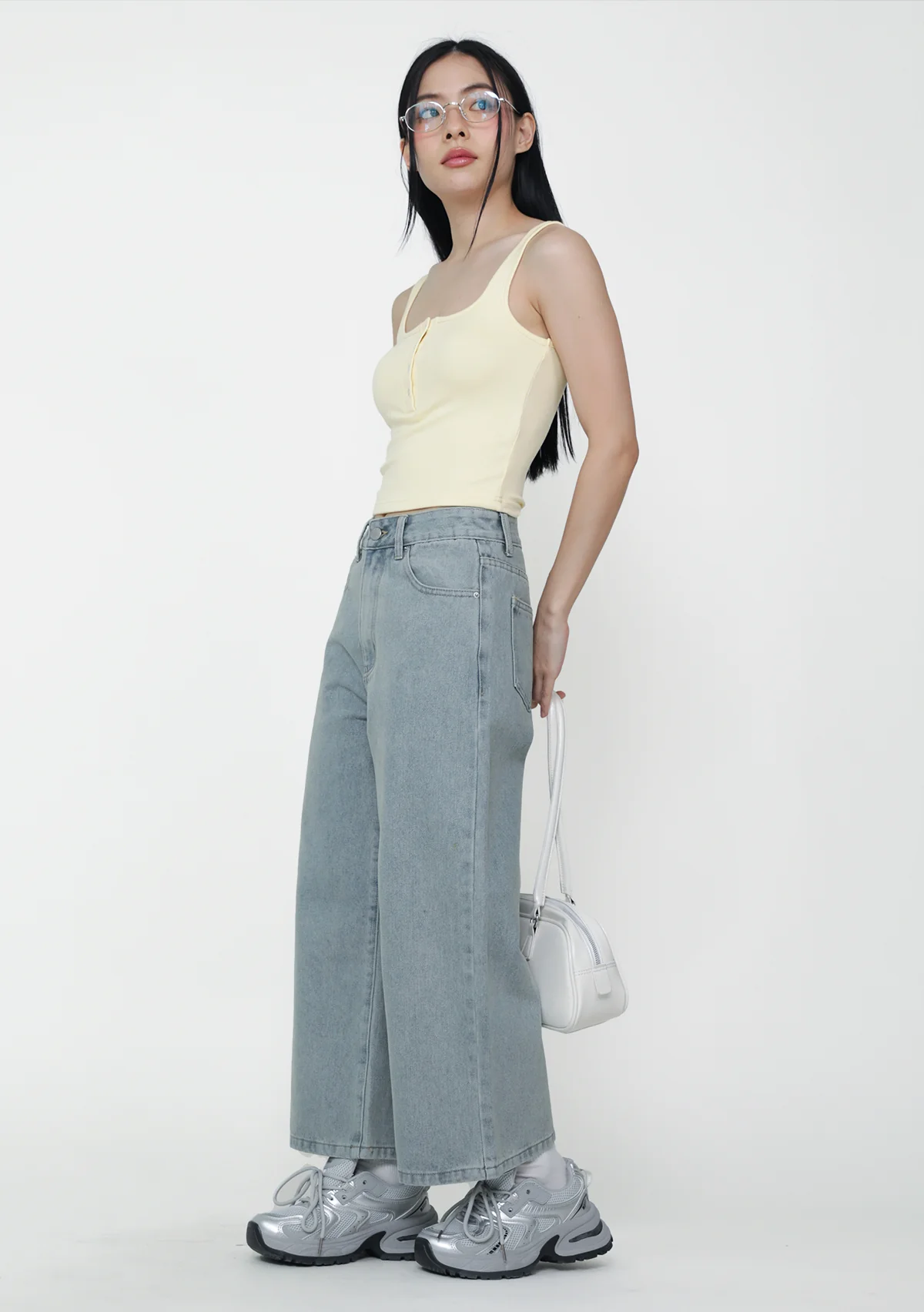 Mono Crop Denim Jeans - Image 4