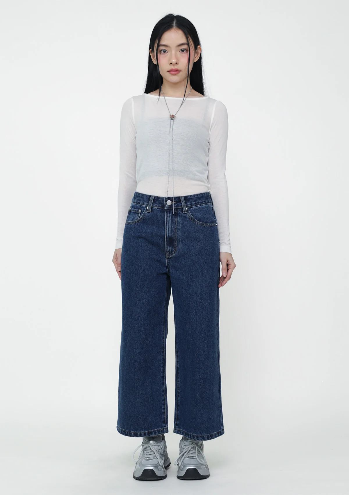 Mono Crop Denim Jeans - Image 6