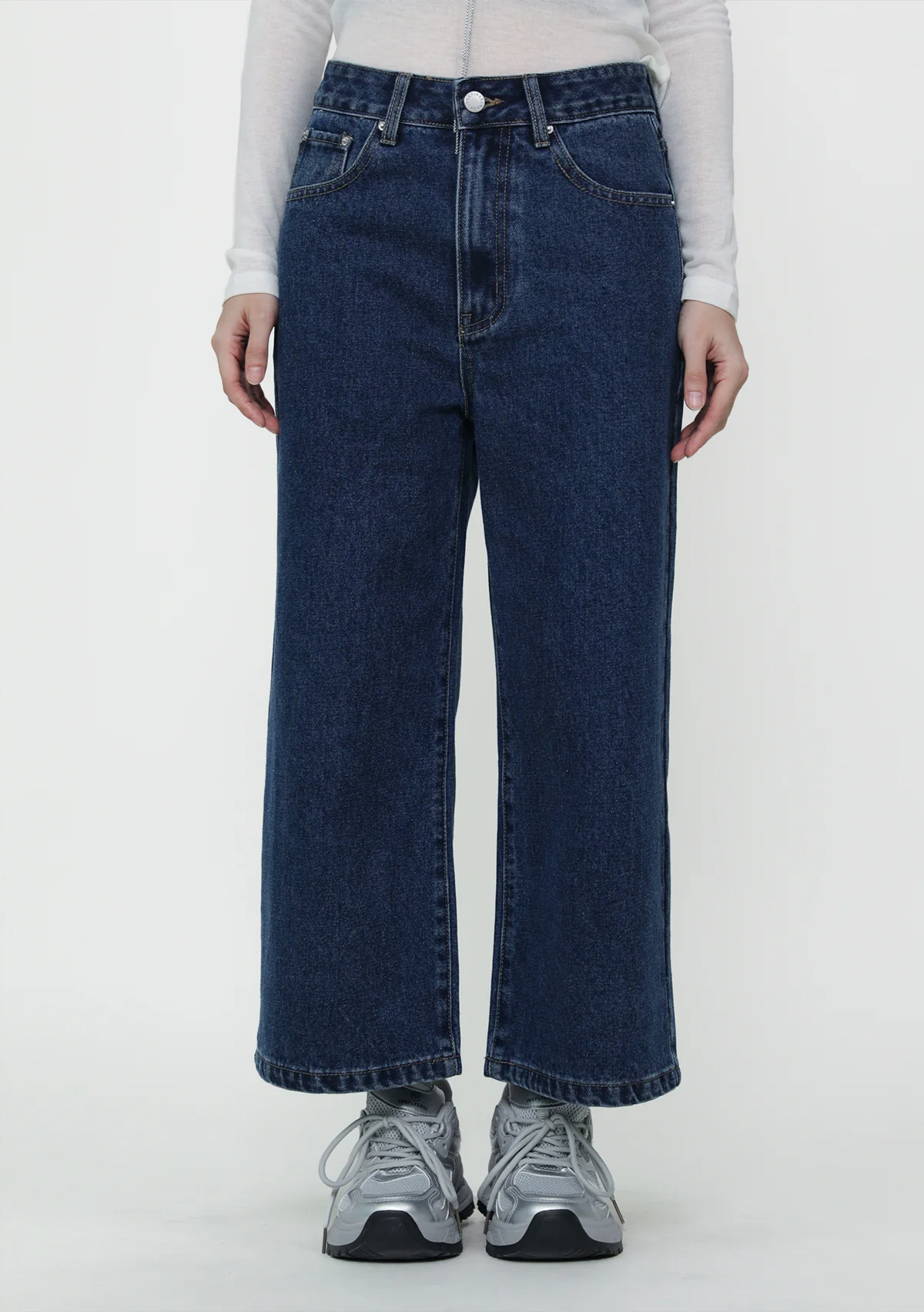 Mono Crop Denim Jeans - Image 9