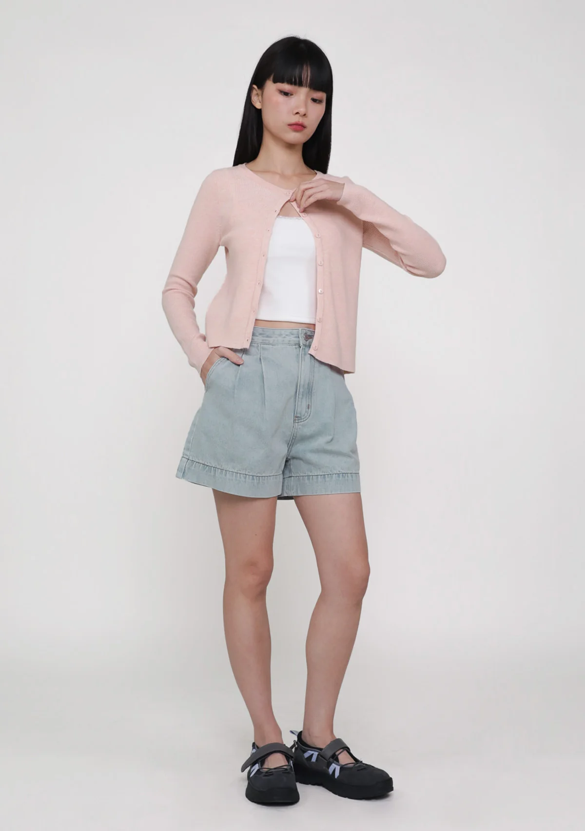 Shion Cuffed Denim Shorts - Image 6