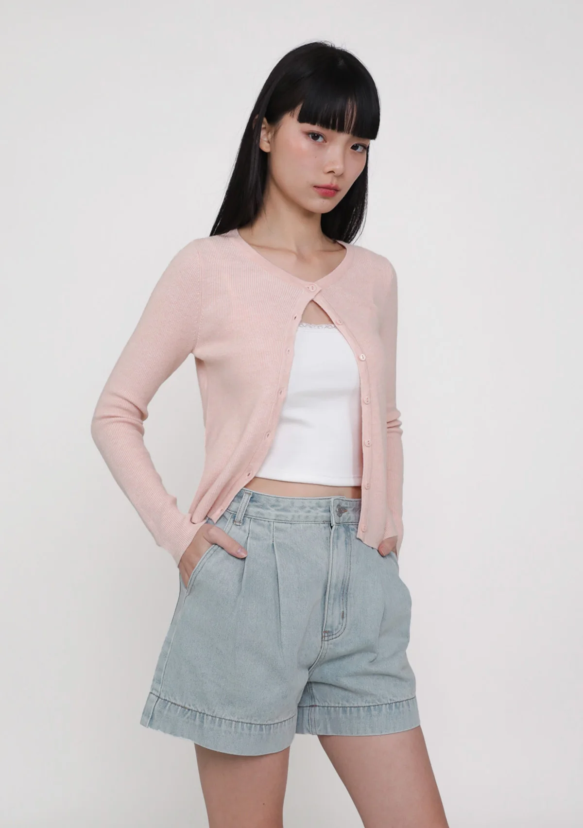 Shion Cuffed Denim Shorts - Image 7