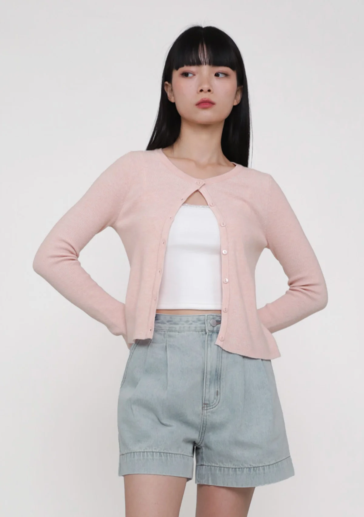 Shion Cuffed Denim Shorts - Image 8
