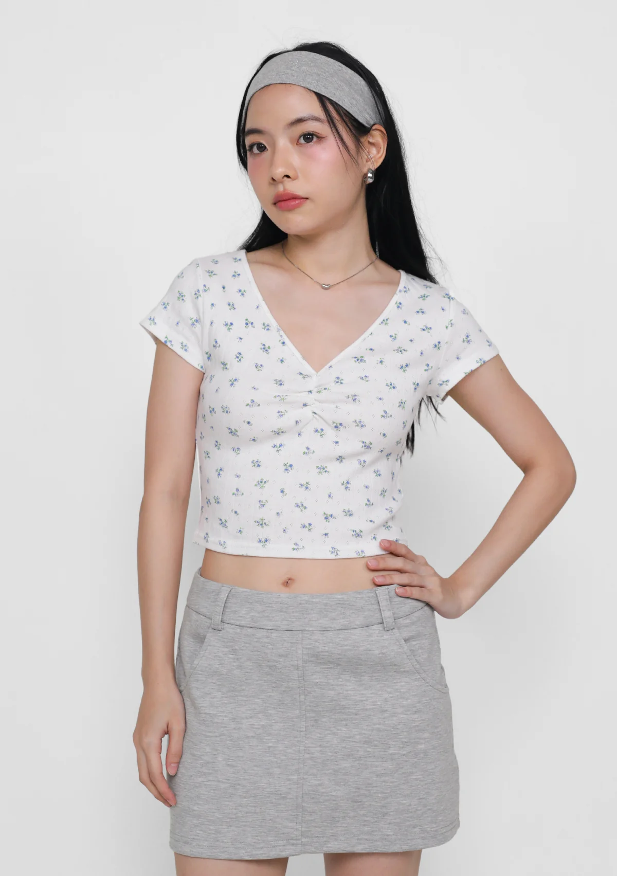 Daffodil Ruched Floral Top (Floral) - Image 10