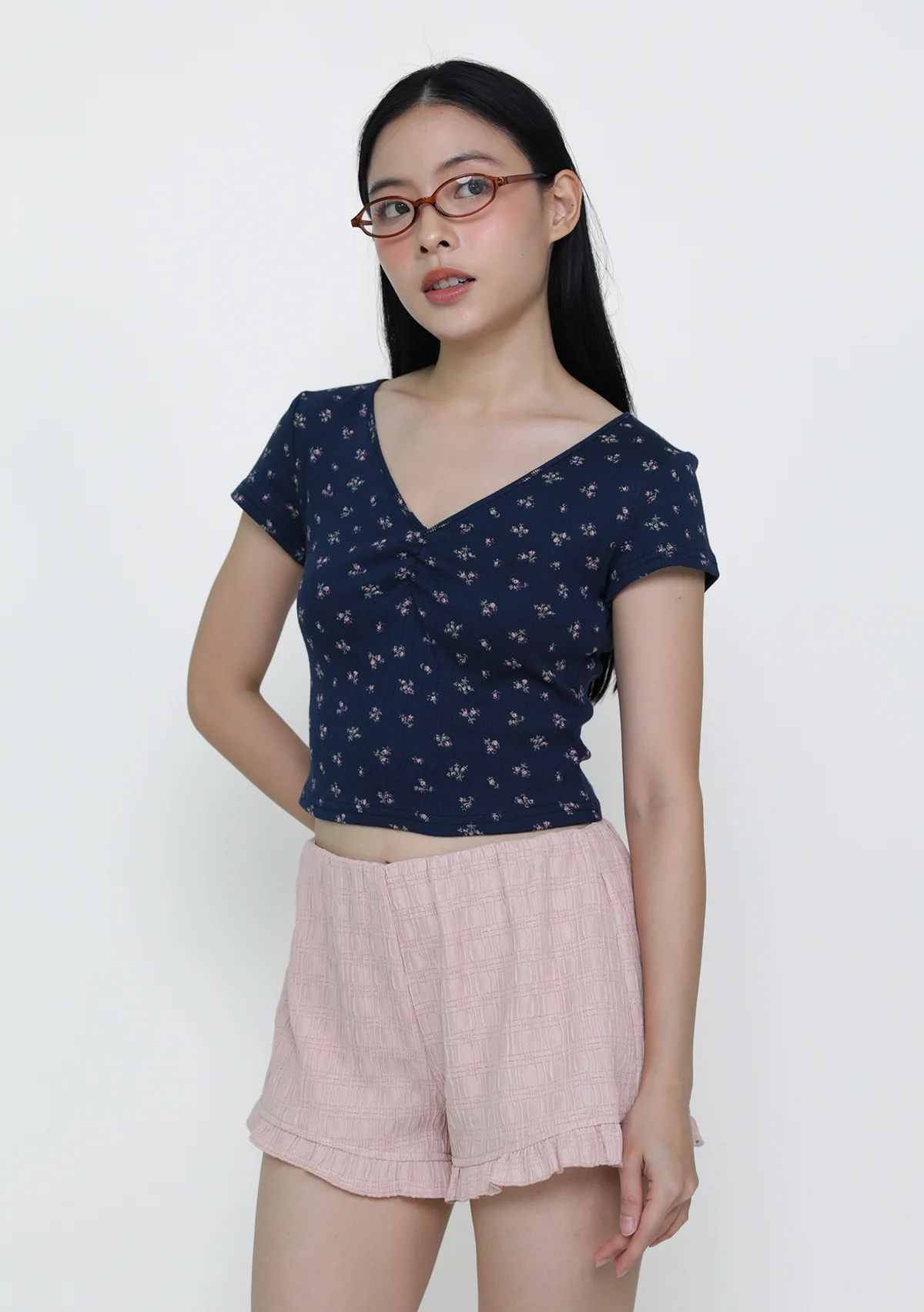 Daffodil Ruched Floral Top (Floral) - Image 14