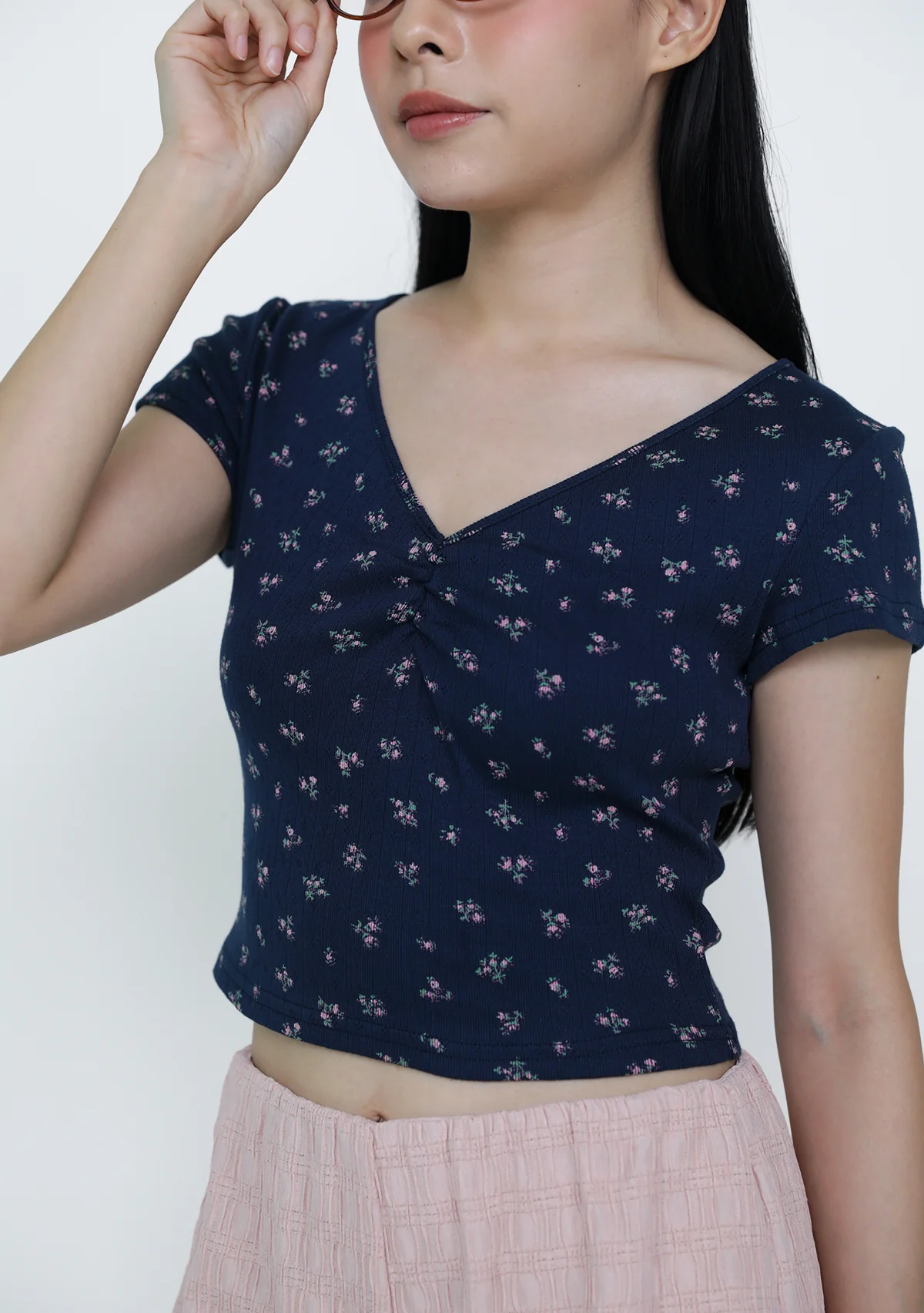 Daffodil Ruched Floral Top (Floral) - Image 15