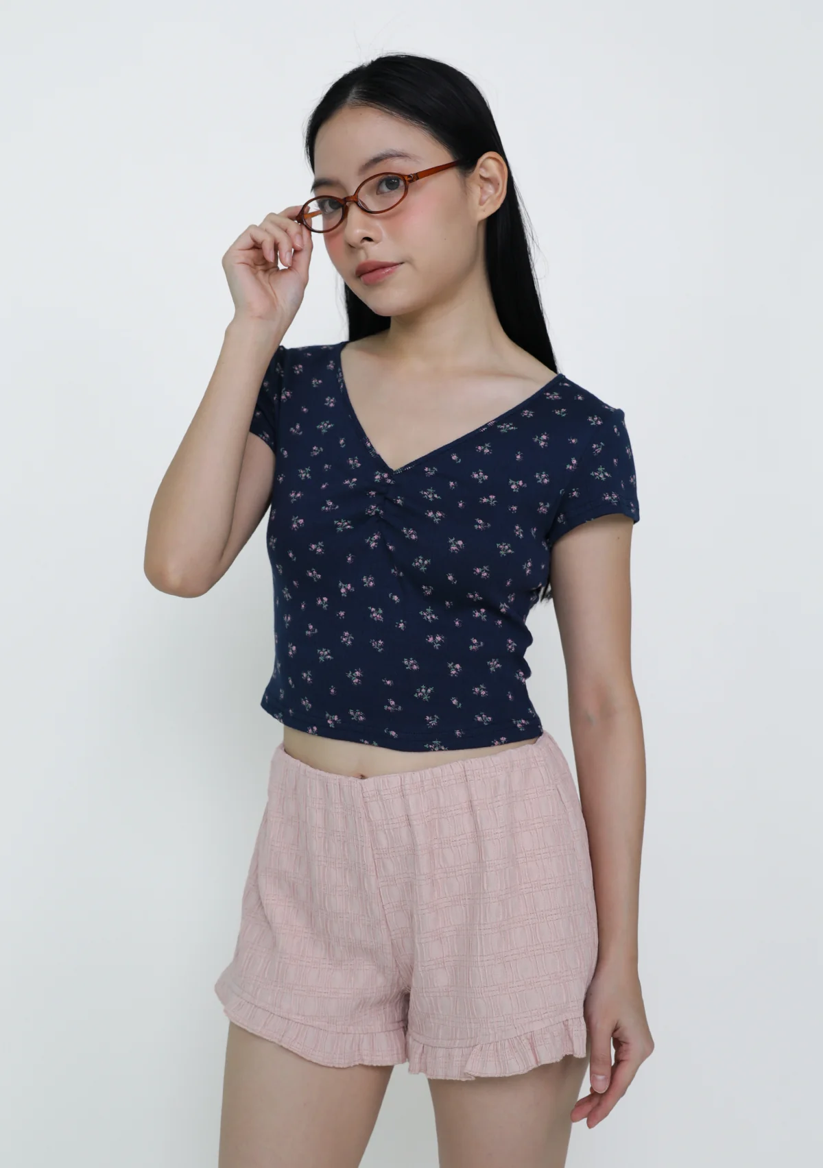Daffodil Ruched Floral Top (Floral) - Image 4