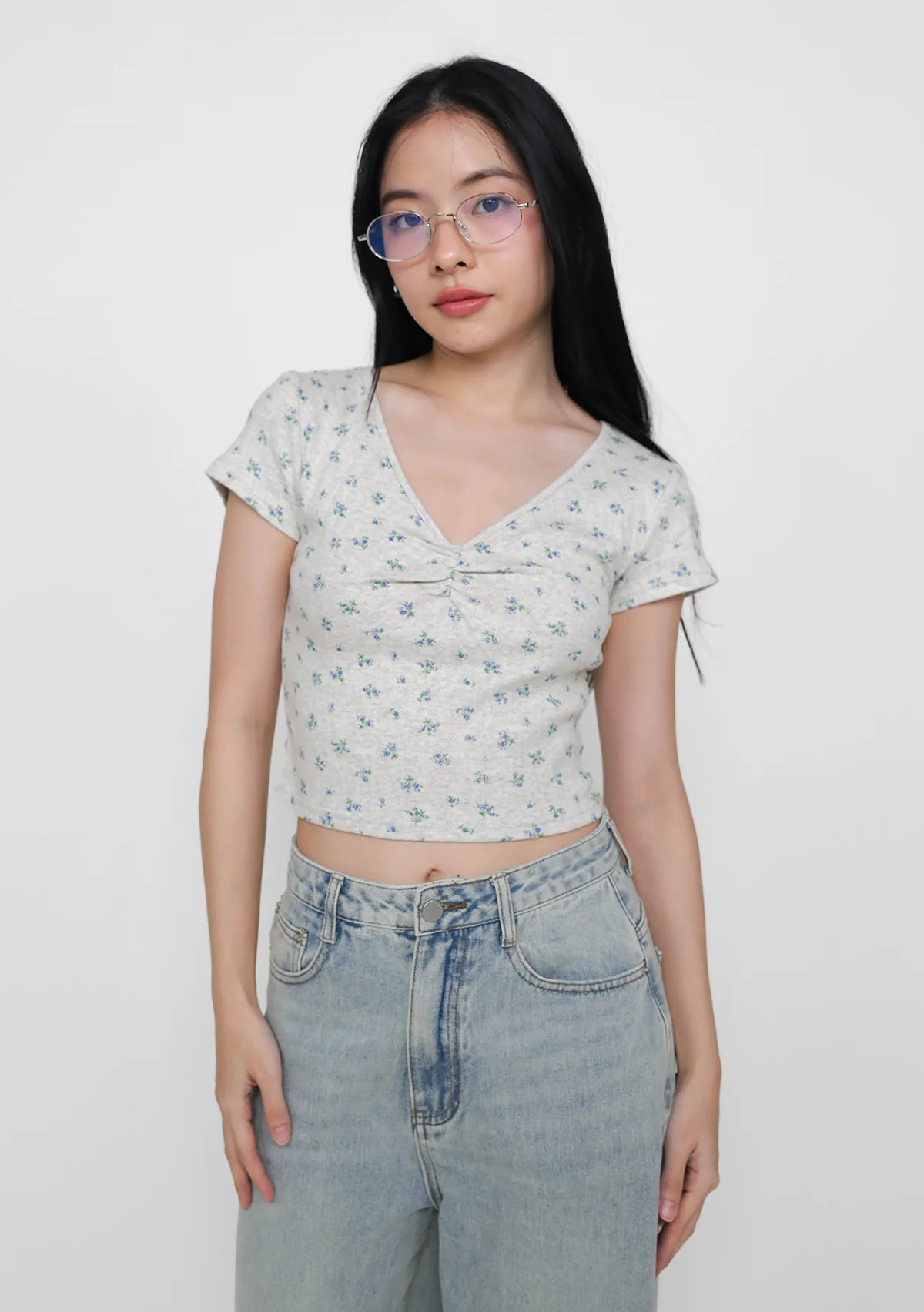 Daffodil Ruched Floral Top (Floral) - Image 6