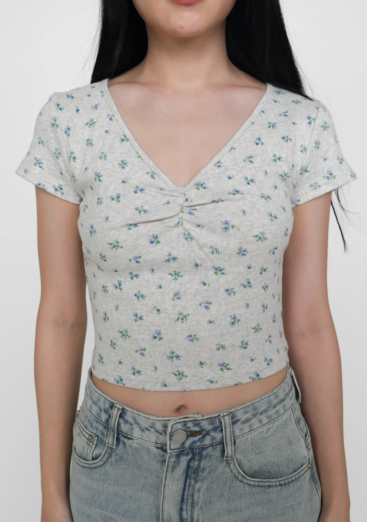 Daffodil Ruched Floral Top (Floral) - Image 7