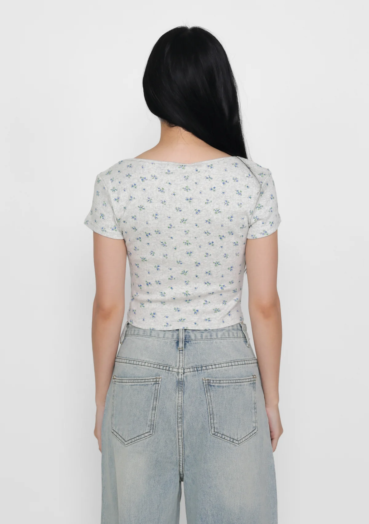 Daffodil Ruched Floral Top (Floral) - Image 8
