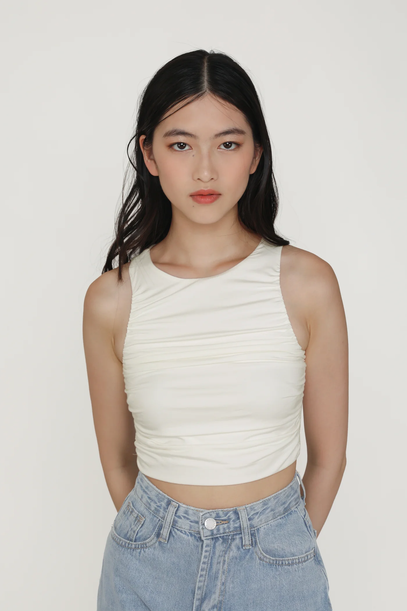Dakota Ruched Jersey Top - Image 12